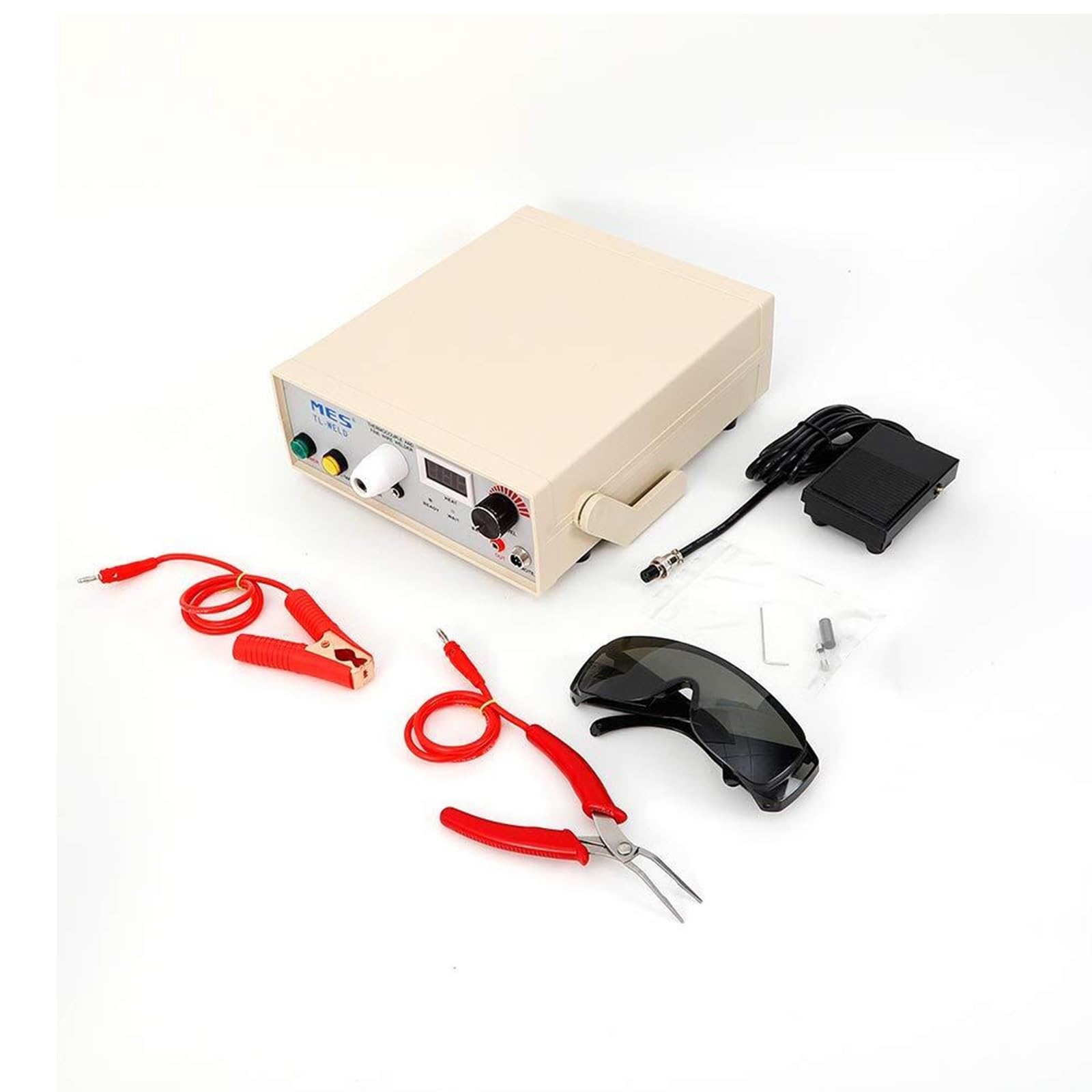 Machine de soudage par points, soudeur thermocouple de bureau avec résistance réglable, soudeur manuel à haute fréquence, interrupteur à pied pour soudage magnétique en métal