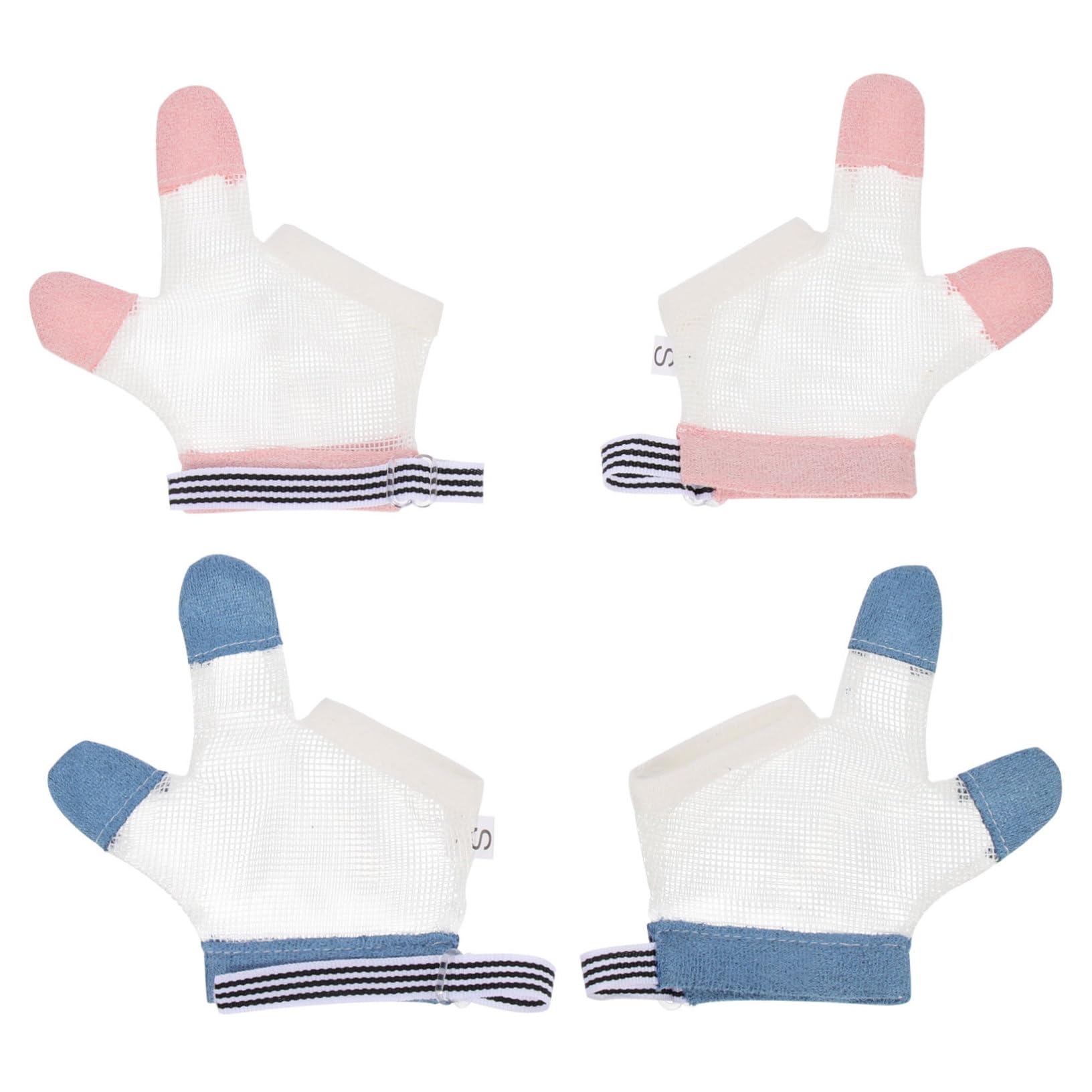 10pares Guantes Para Bebés Para Dejar De Chuparse El Dedo Ajustables y Transpirables Protector De Dedos Color Aleatorio