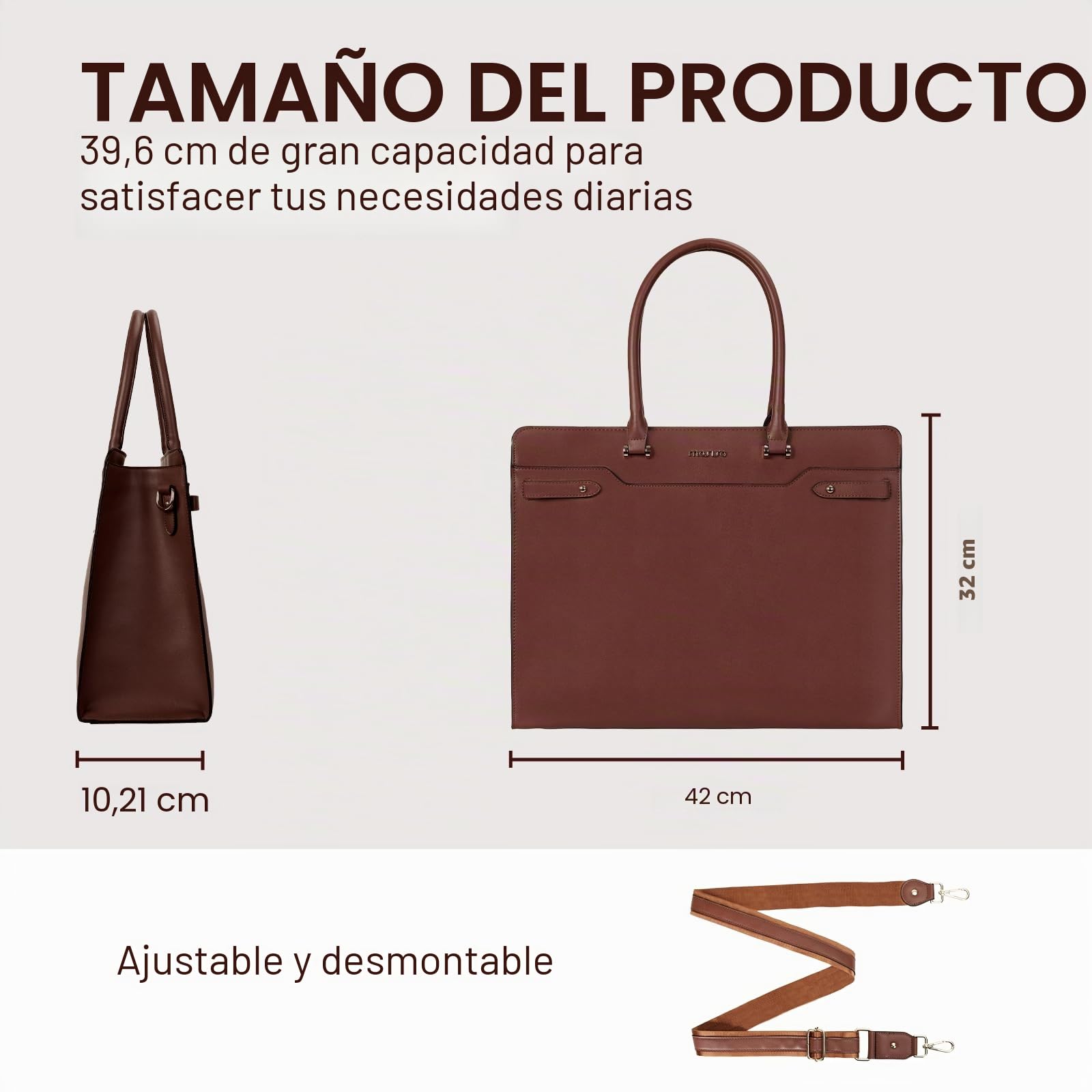 MOSISO Maletín Portátil para Mujer, 15,6 Pulgadas Bolsa Tote Laptop