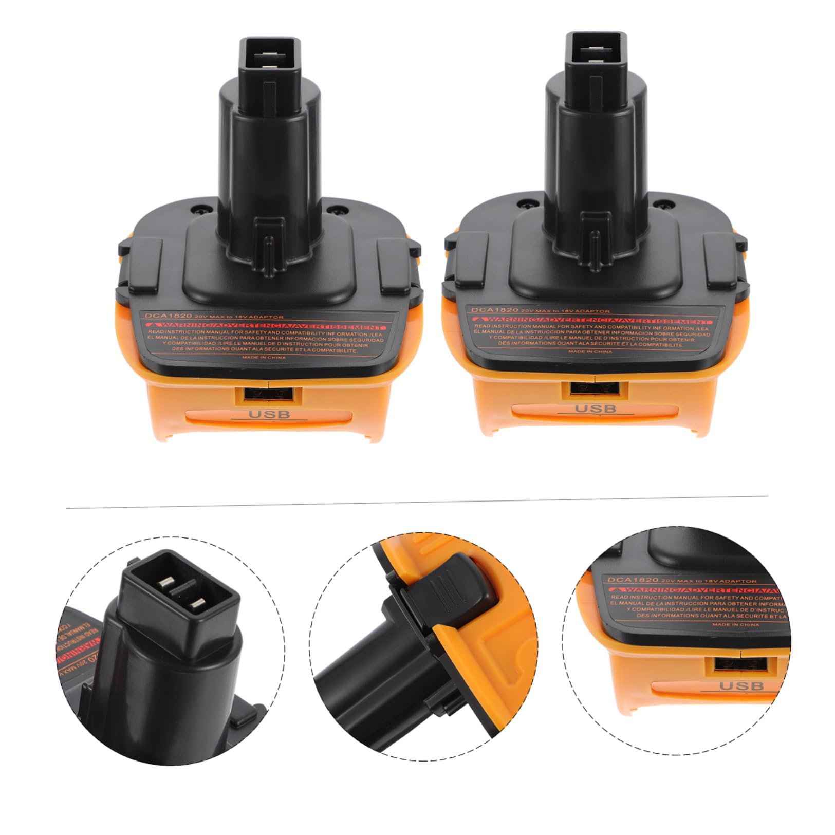 Uonlytech 2 Unidades Adaptador de Batería de Iones de Litio Convertidor de Potencia para Herramientas Eléctricas