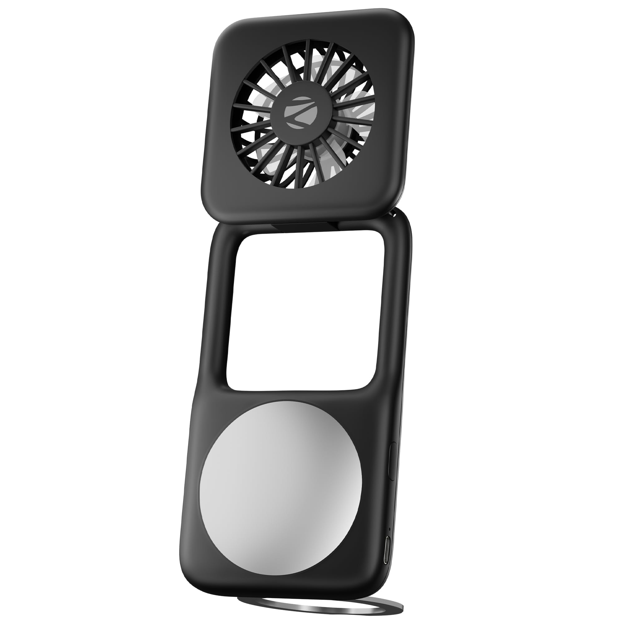 ZEBRONICS Heat Buster 100, Mini Portable Hand Fan, 10500 RPM, 3 Speed Modes with Brushless Motor, Upto 5.4m/s Airflow, Type C Charging, for Travel, Makeup, Office, Home (White) — Amazon image 13