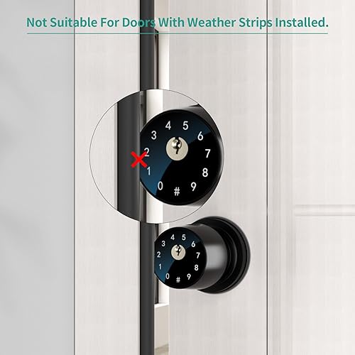 Miniatura 6 de IRONZON Perilla de puerta de huellas dactilares con control de aplicación inteligente para dormitorio, cerradura de puerta biométrica para