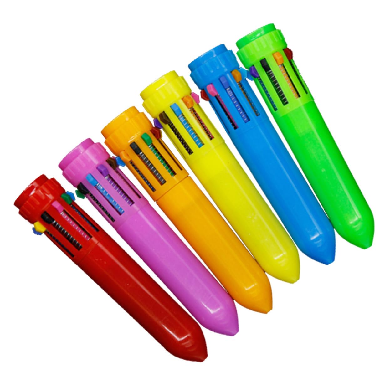 Lurrose Lot De 3 Stylos À Bille Roller 10 Couleurs Rétractables Pour Lécole Et Le Bureau 12 Pièces X 3