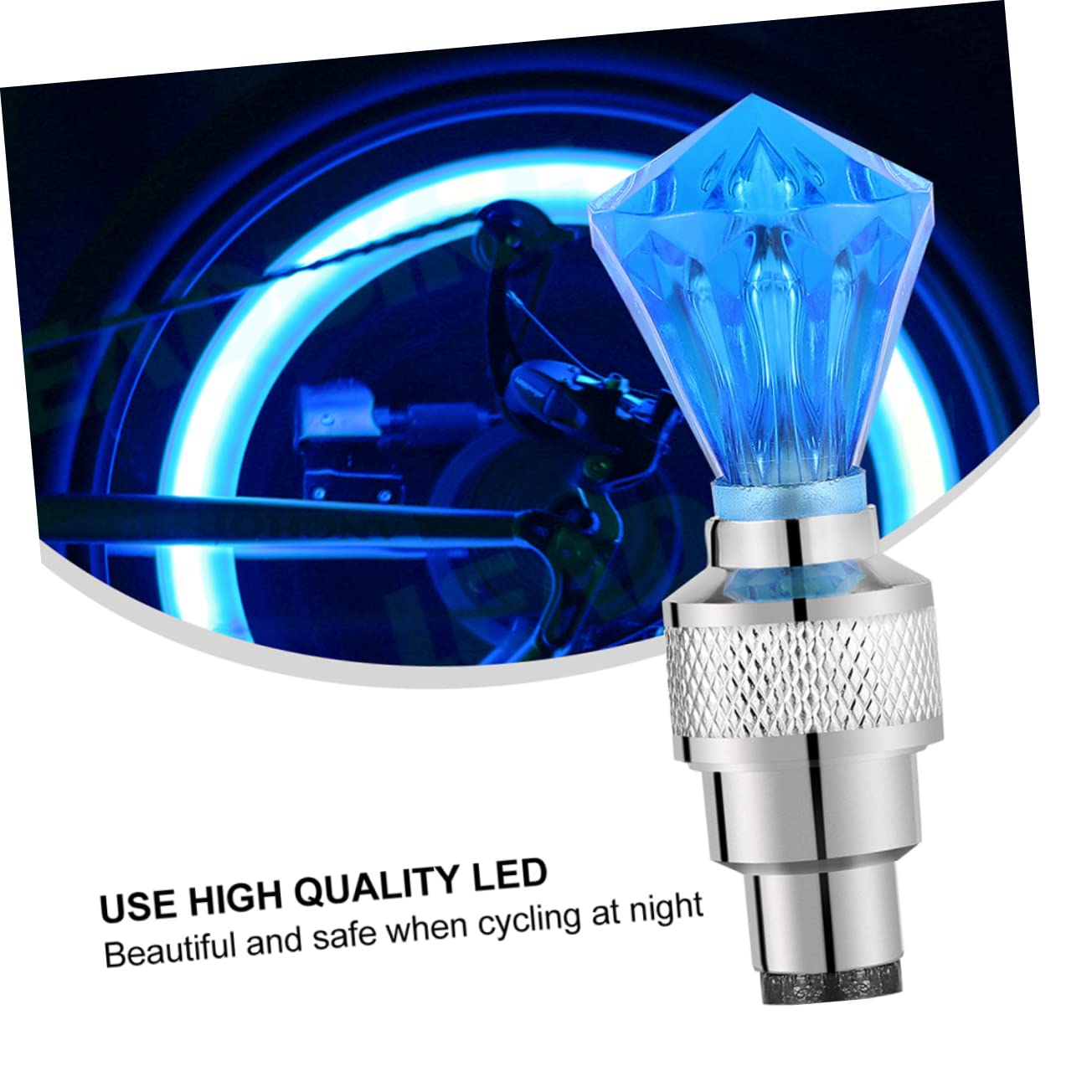 ibasenice 2 Ensembles Éclairage De Valve De Vélo Éclairage De Roue Pneu Lampe À Rayons Éclairage De Roue Éclairage De Vélo De Route Métal 16 pièces * 2