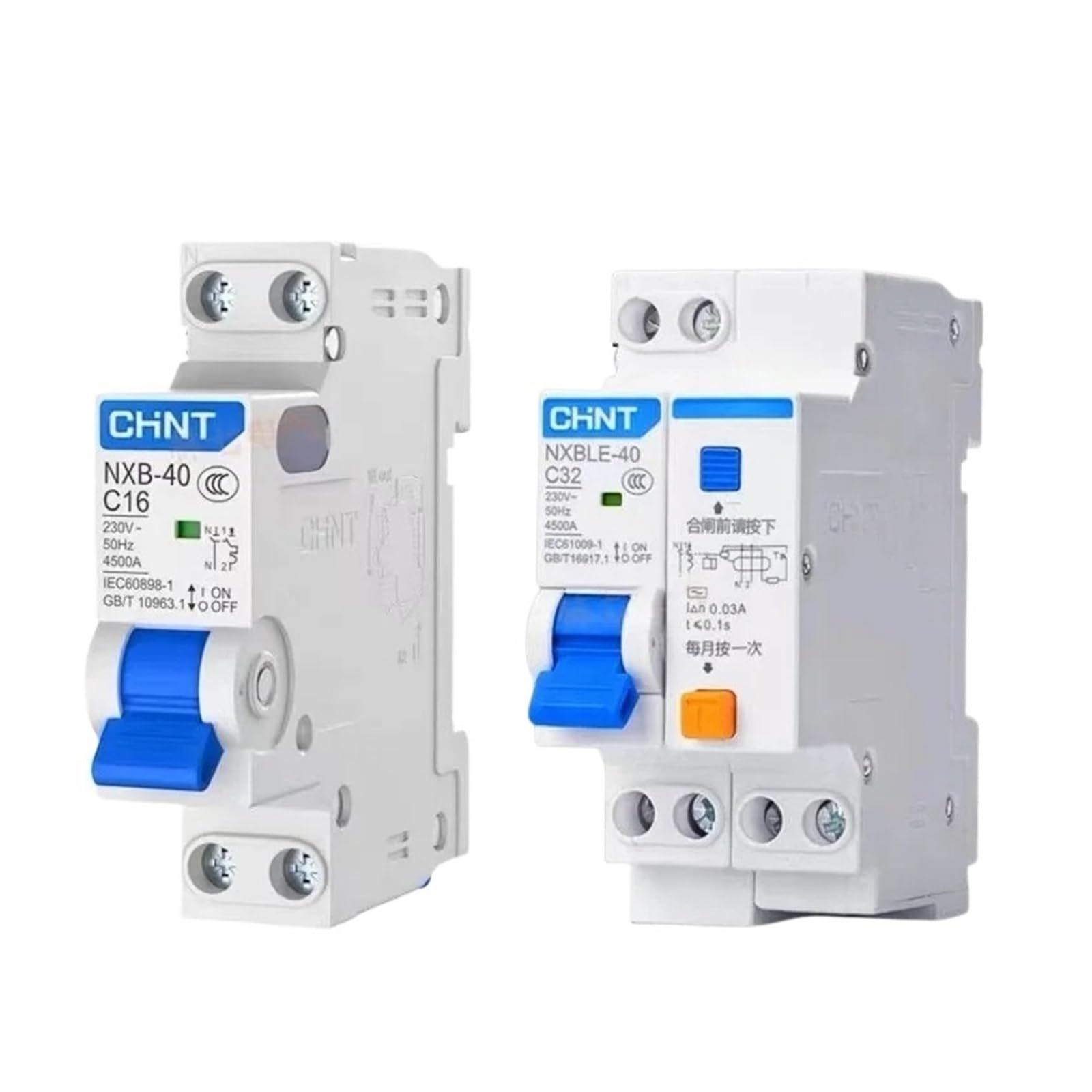 Disjoncteur CHINT NXB-40 évite surcharges tableau électrique 32A