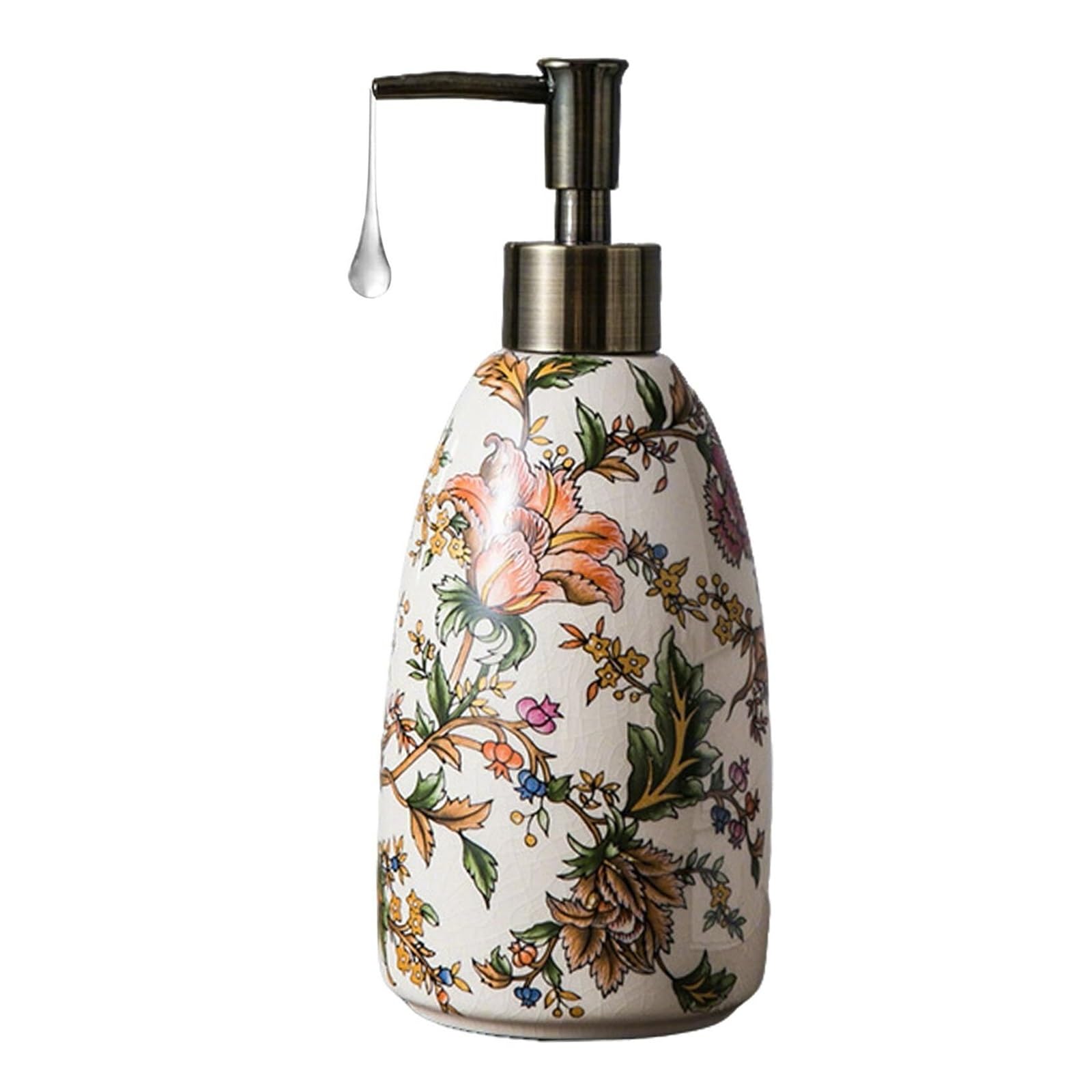 Rich Iron C Pump Soap Dispenser Flowers Lotion Hand And Dish With Removable Pump Bathroom Must Haves