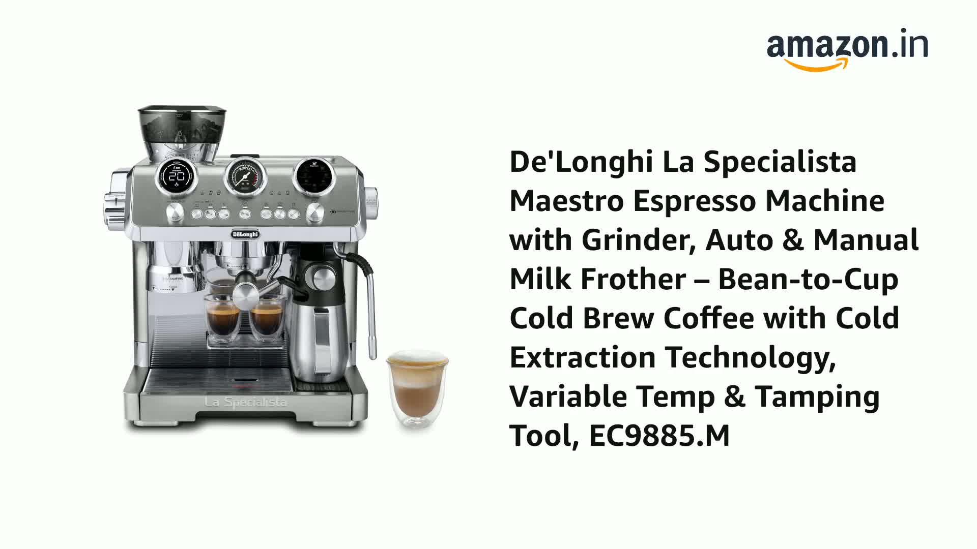 De'Longhi La Specialista Maestro Espresso Machine with Grinder