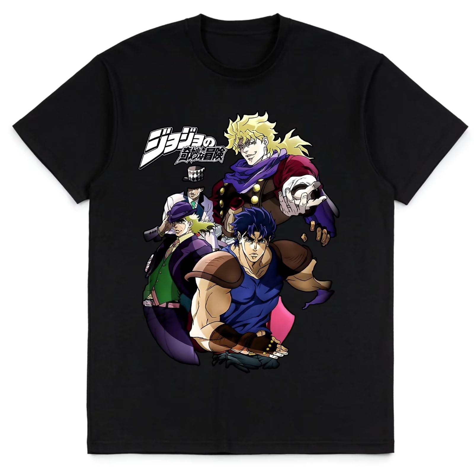 JoJo's Bizarre AdventureShirt Merch Manga Poster t Shirt Women Men Kids 3D Print t-Shirts Cotton Black tee Shirt