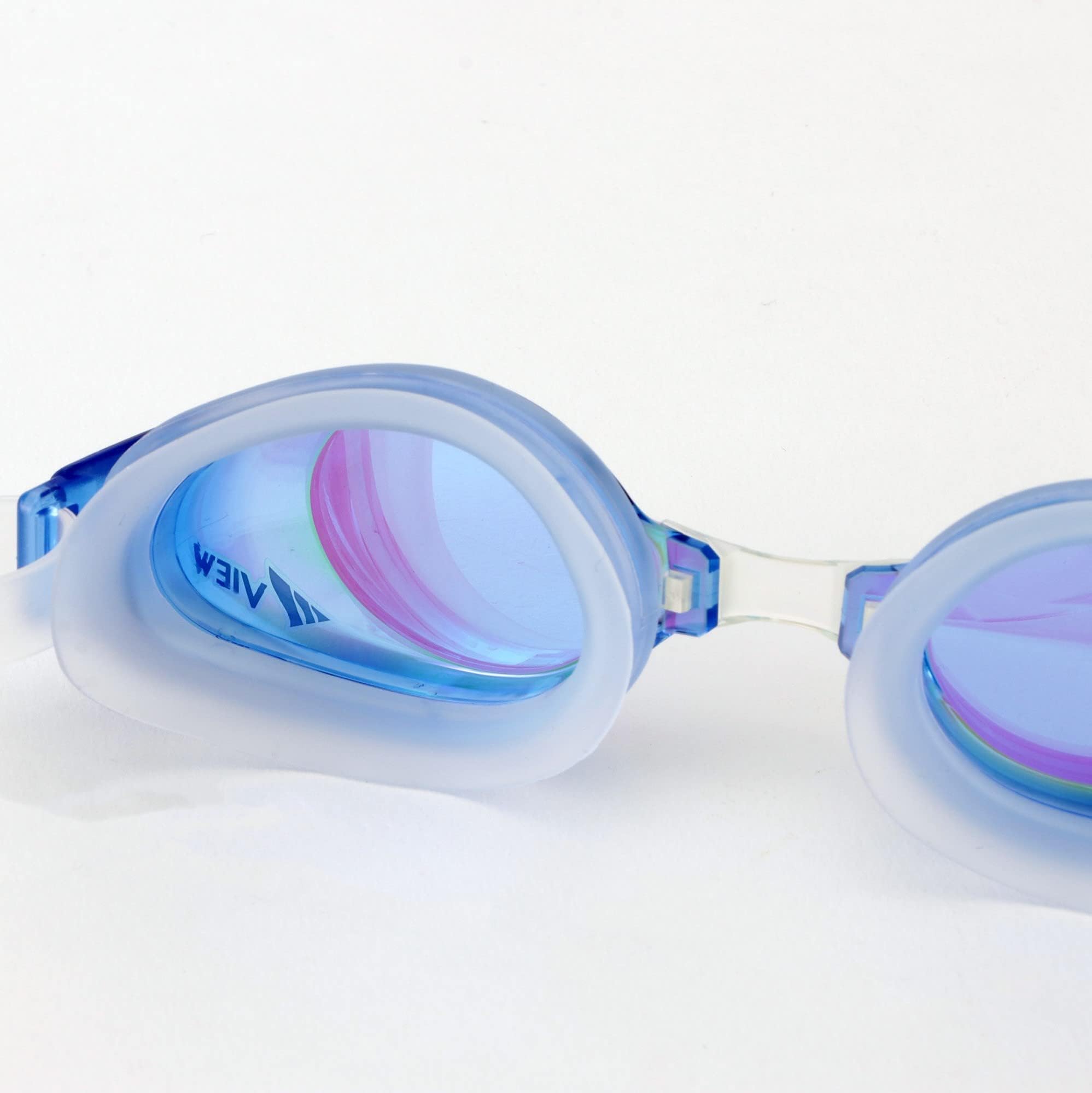 VIEW Swimming Gear V-630ASA SWIPE Fitness-Schwimmbrille, Blau/Schwarz, verspiegelte Gläser