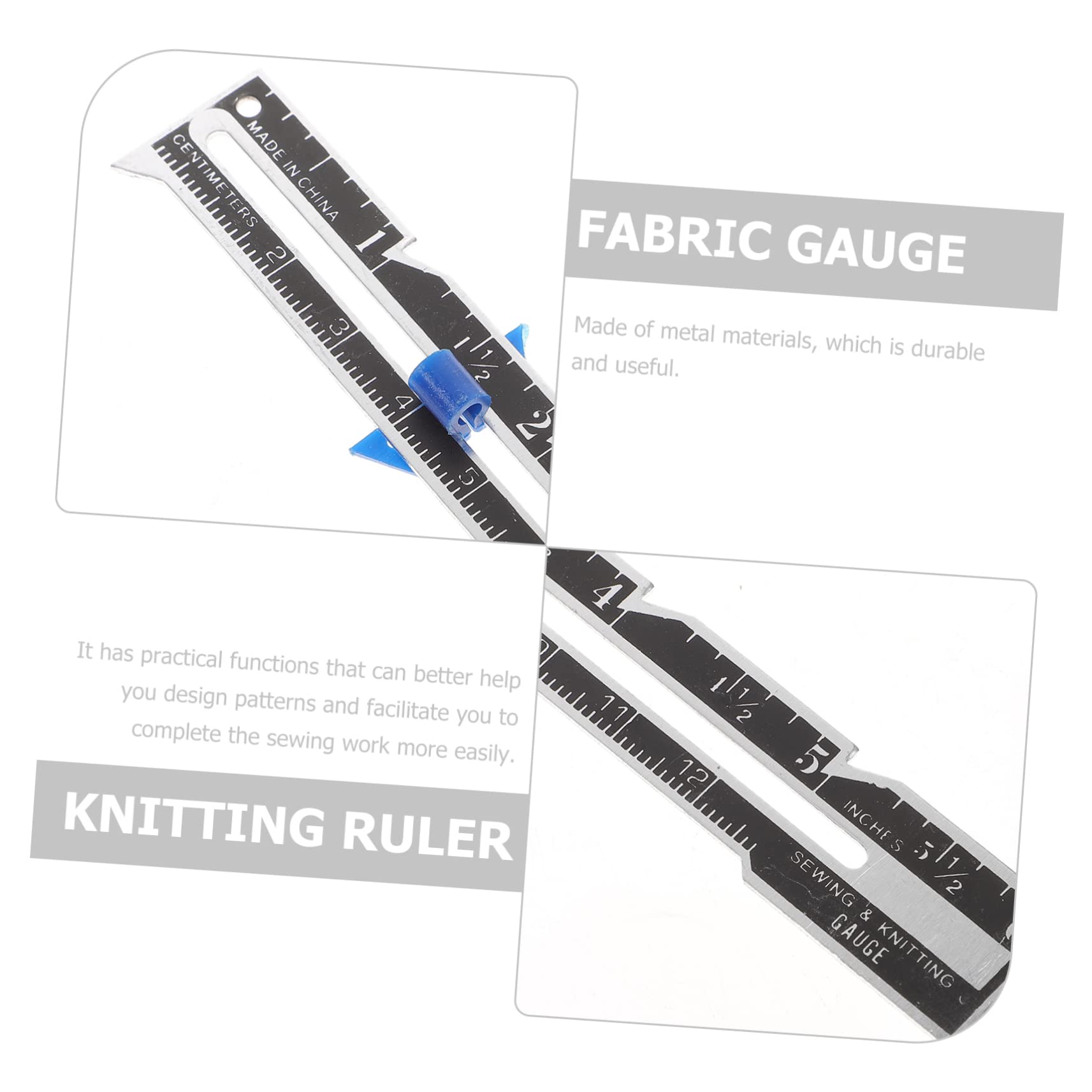 3 Set Di Righelli Per Cucito E Quilting Con Pulsante Scorrevole in Metallo Per Misurazioni Accurate 12 Pezzi * 3