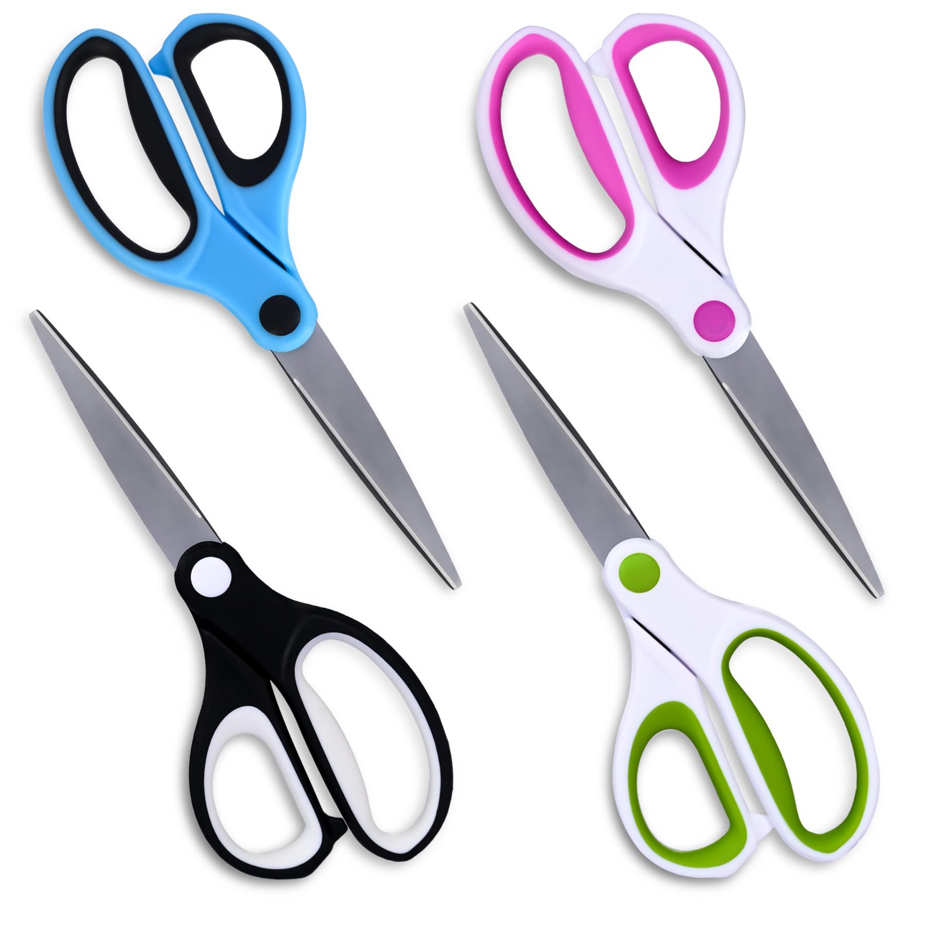 BLOODHOL 4 Pack Multicolor All Purpose Craft Scissors, 8.5 cm