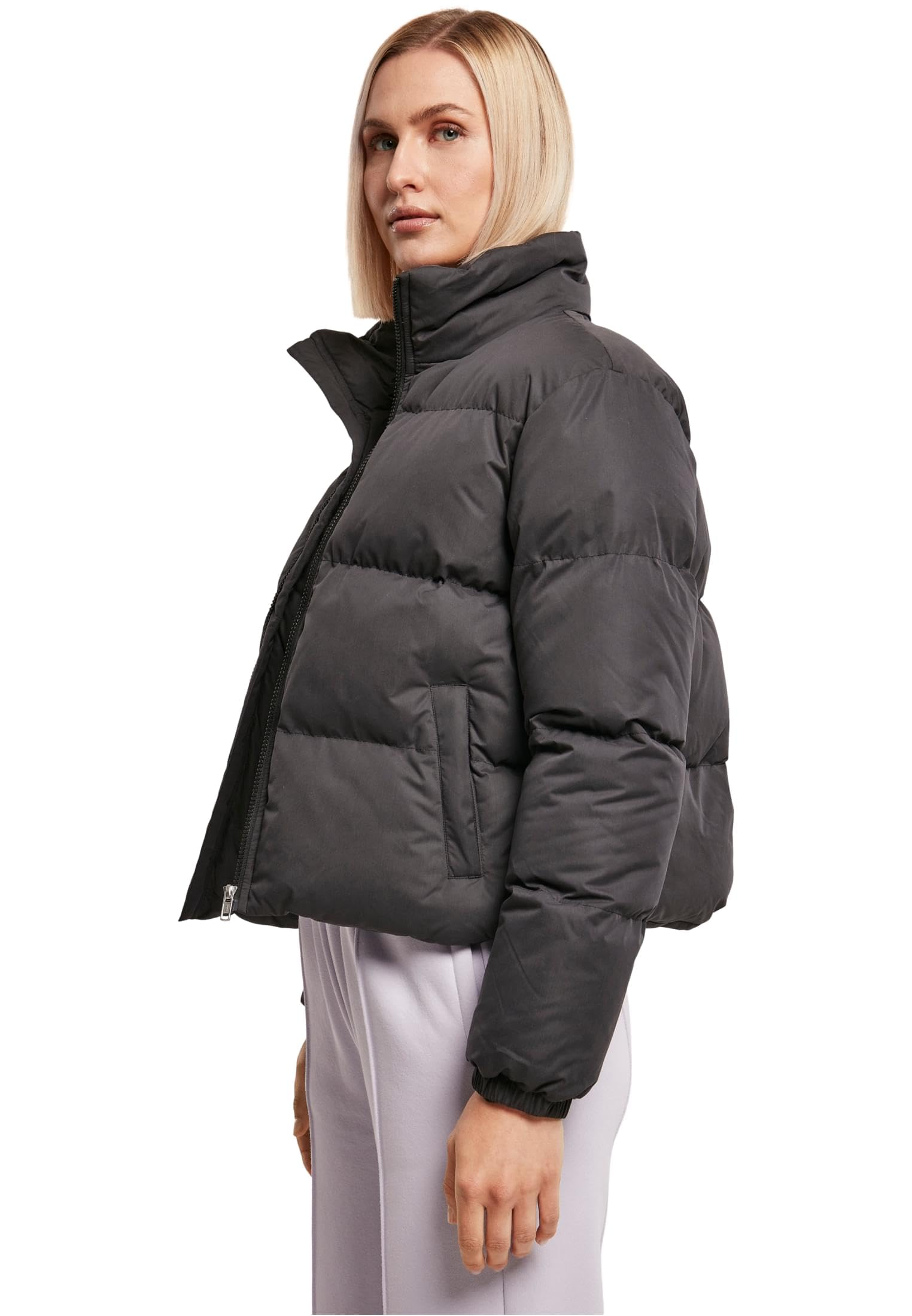 Urban Classics Ladies Short Peached Puffer Jacket Giacca Donna