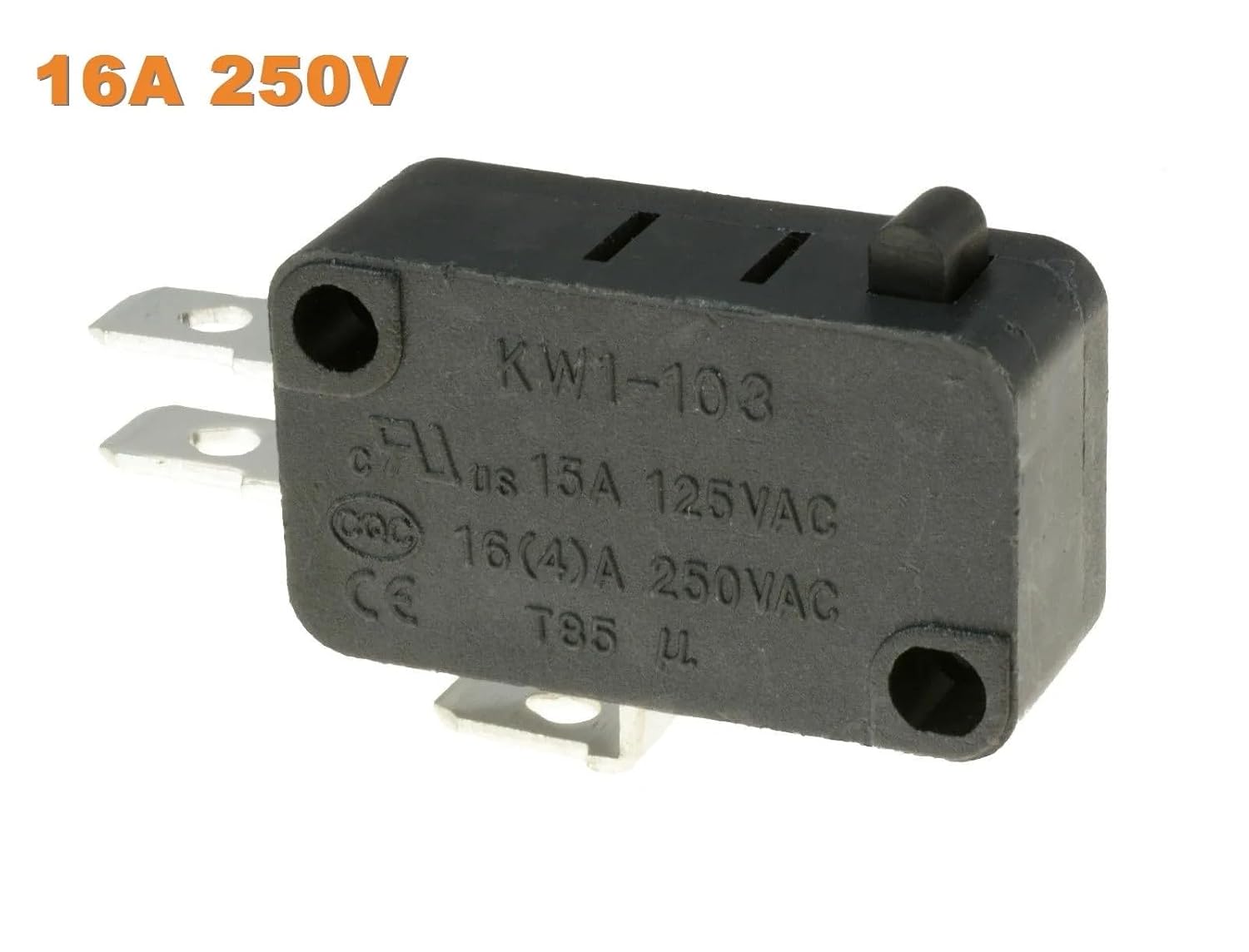 Push Button KW1-103 3-Pin Microswitch SPDT 16A Micro Switch(5Pcs)