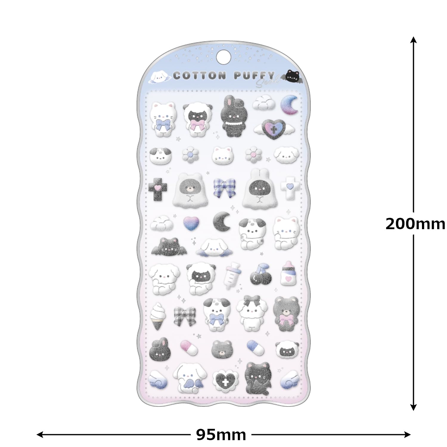 Amazon.co.jp: クラックス シール コットンパフィーシール モノクロ