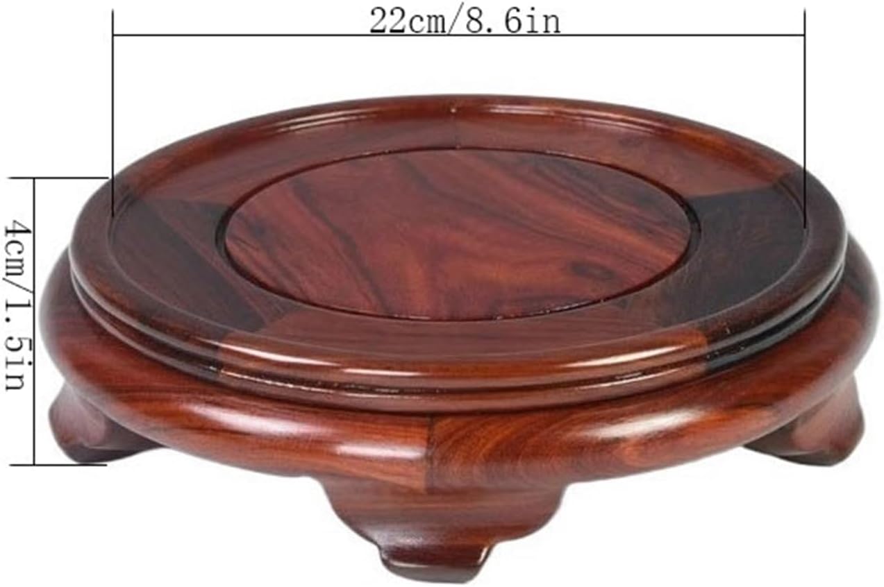 盆栽展示台｜鉢台 ミニチュアレッドローズウッド彫刻ベースティーセット花瓶台座ホームデコレーション(小さい) 盆栽展示台 丸彫りの中国風ローズウッドベース 、花瓶、ティーセット、工芸品、ディスプレイスタンド用 鉢台(小さい) GEK208130 花瓶台座スタンド 正方形 紫 ... 盆栽台 盆栽花瓶ティーポット用レッドサンダルウッドラウンド彫刻台座工芸装飾ベース(中くらい)