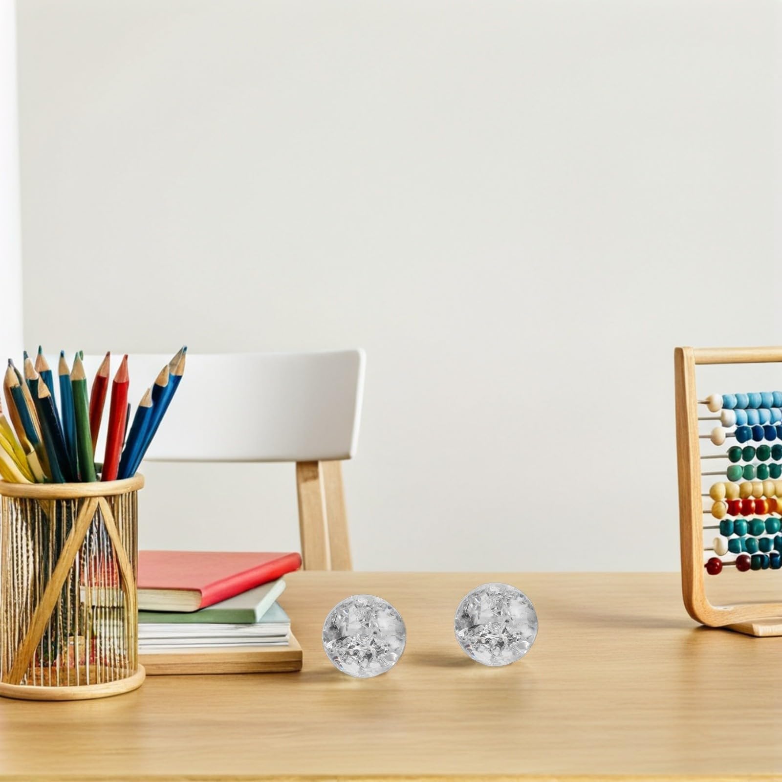 Kristallkugel 2 Stück 3cm Glaskugeln Dekorative Kugeln für Wasserfontänen Ornament und Büro Inklusive Kleiner Glas Skulpturen
