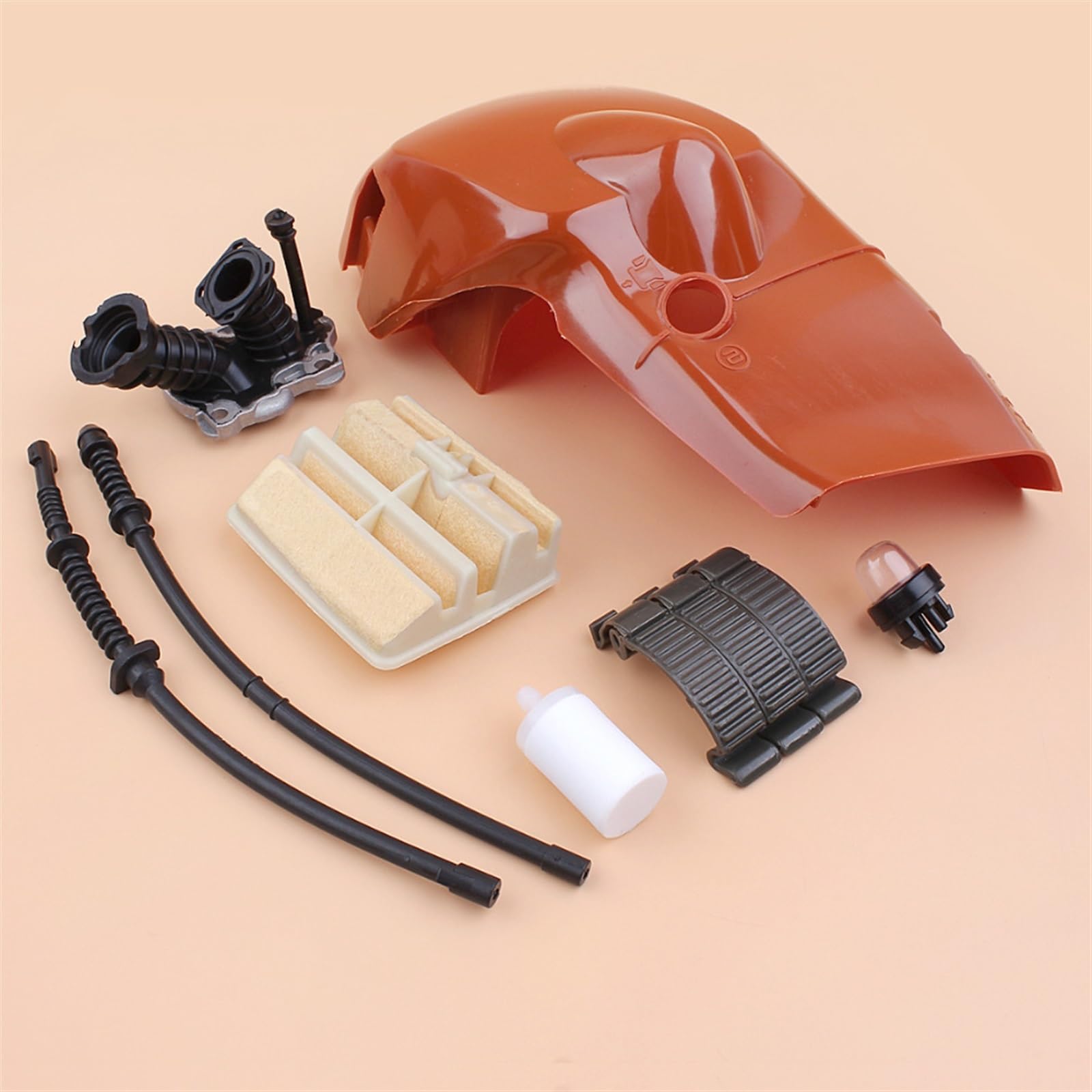 Kit de filtro de aire del colector de admisión del Clip de la cubierta superior del cilindro apto for Husqvarna 445 E 445e 450 450e repuesto de motosierra de gasolina