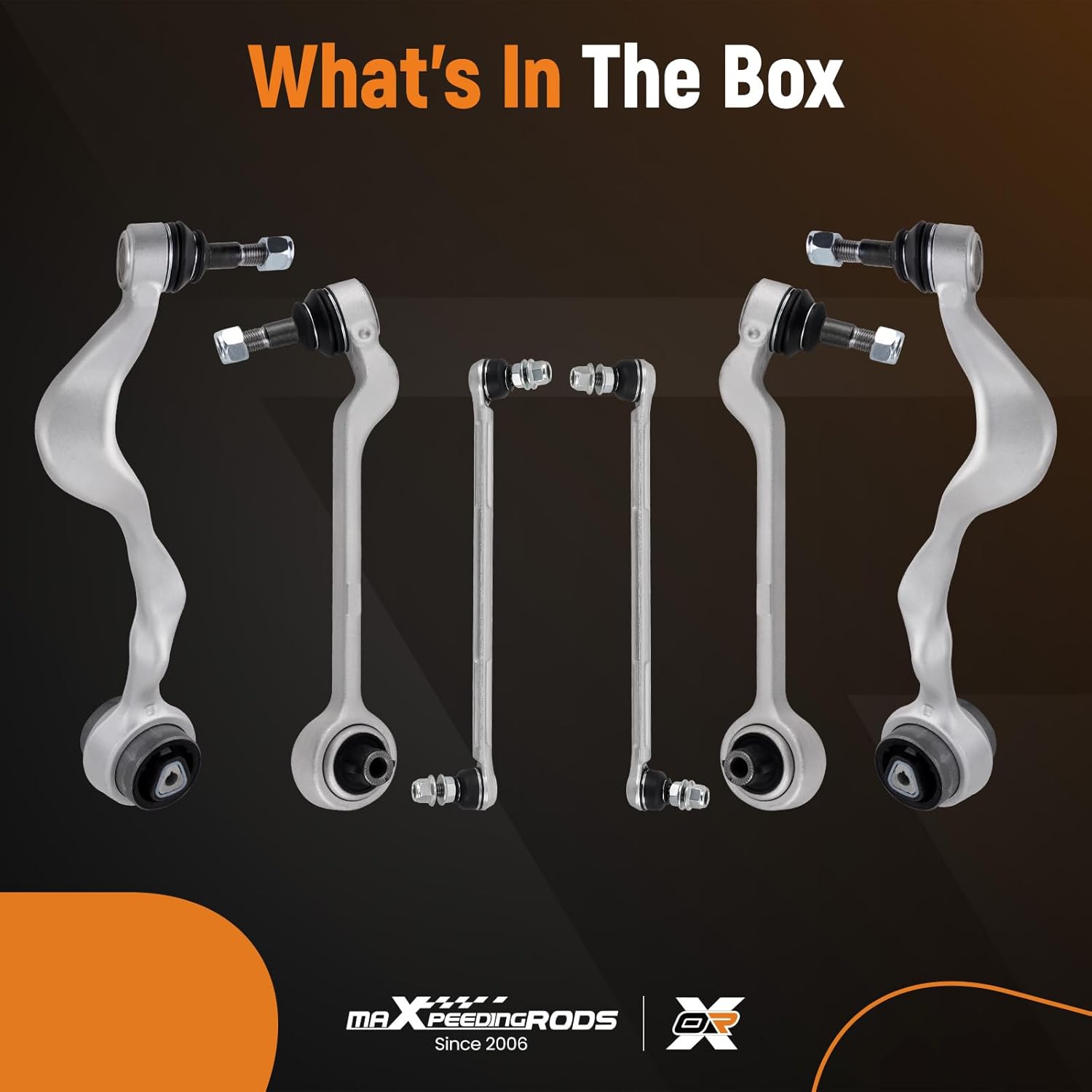 maXpeedingrods Front Lower Control Arms for BMW E90 128i 135i 325i 328i 330i 335i 335is, 6 PC Front Suspension Kit with Sway Bar End Links