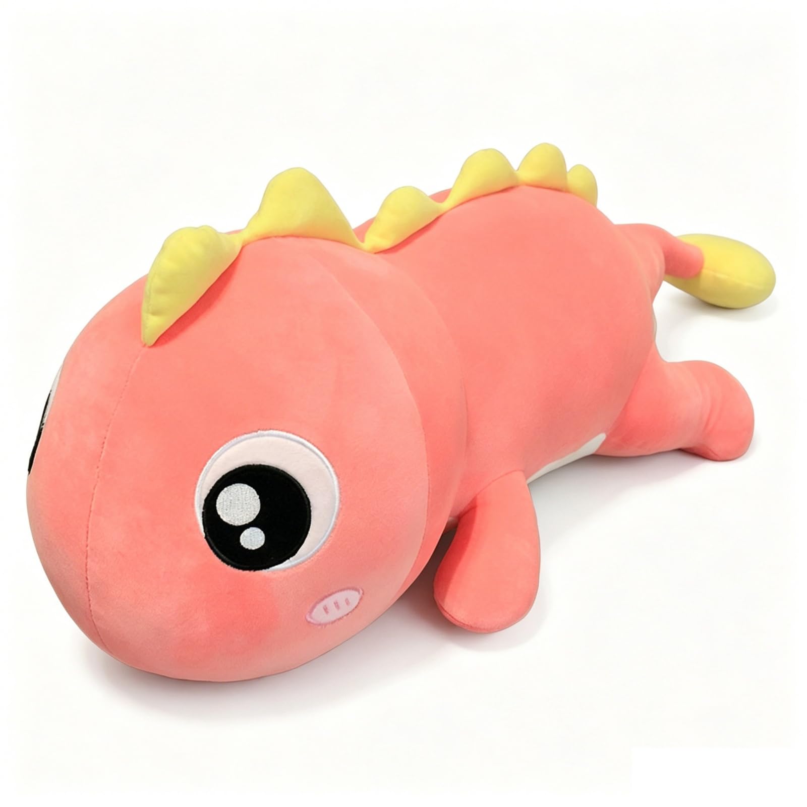 Niedliches Dino Kuscheltier, Weiches Flauschiges Drachen Kuscheltier für Kinder, Jungen und Mädchen, großes liegendes Dino Körperkissen für Schlafzimmer und Sofa (Stil 1,150cm)