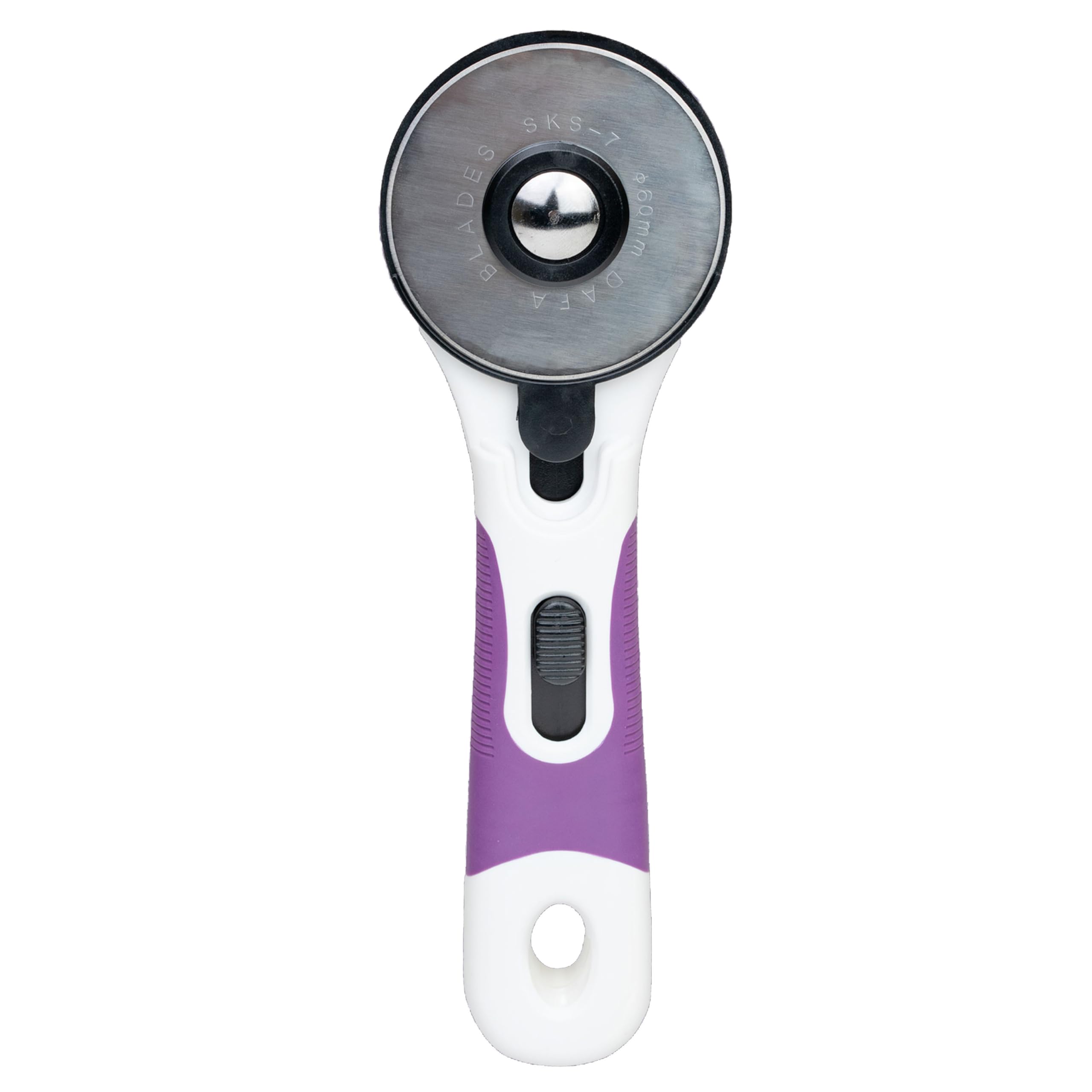 The Quilted Bear Rotary Cutter - Ergonomic Soft Grip Rotary Cutter for Fabric with Sharp Cutting Blade & Easy Blade Replace System (60mm Cutter)