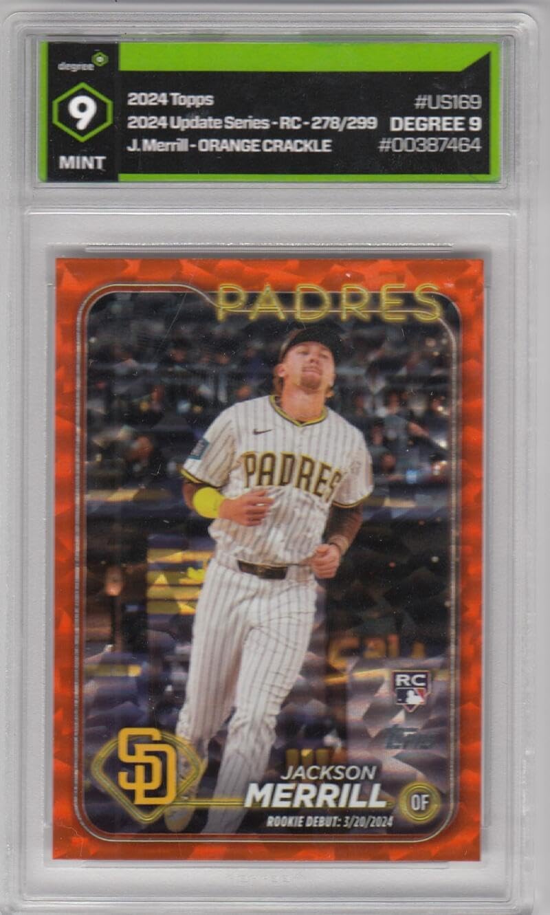 Baseball Trading Card 2024 Topps Update Orange Crackle Foilboard #US169 Jackson Merrill EX/NM Padres