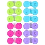 KISEER 12 Pack Colorful Contact Lens Case Box Holder Container Soak Storage Kit