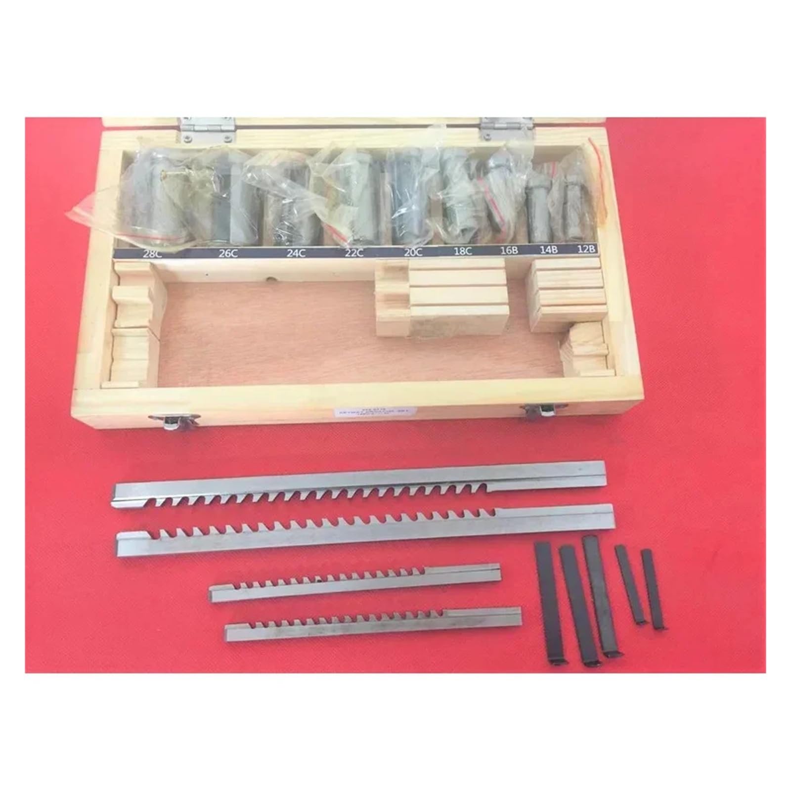 Zestaw 18 przeciągaczy do rowków wpustowych 4/5/6/8 mm metrycznych, przeciągaczy typu push-type do obrabiarek CNC do obróbki metalu, tokarek