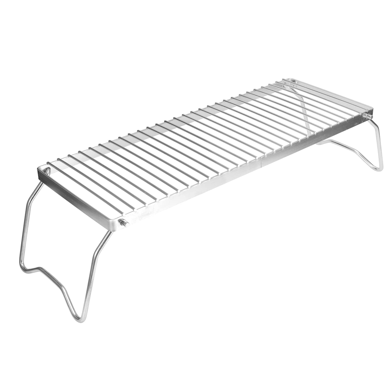 Parrilla Plegable Portatil para Camping Acero Inoxidable 44x16cm Hogueras con Bolsa de Almacenamiento