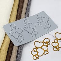 Vista 10 de TUKE Moldes de silicona con hojas 3D, para pastel de flores, fondant, hojas de abeja, moldes de pastelería, impresión de rosas, molde de encaje