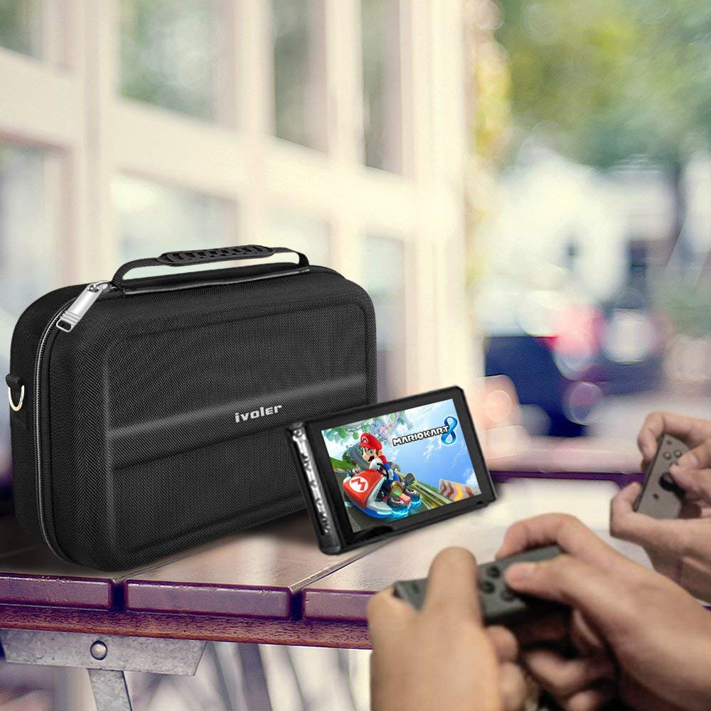 ivoler Tasche Kompatibel mit Nintendo Switch, Deluxe Harte Tragetasche Schutz Portable Switch Schutzhülle Hülle Schutztasche für Switch Konsolle, und Andere Zubehör