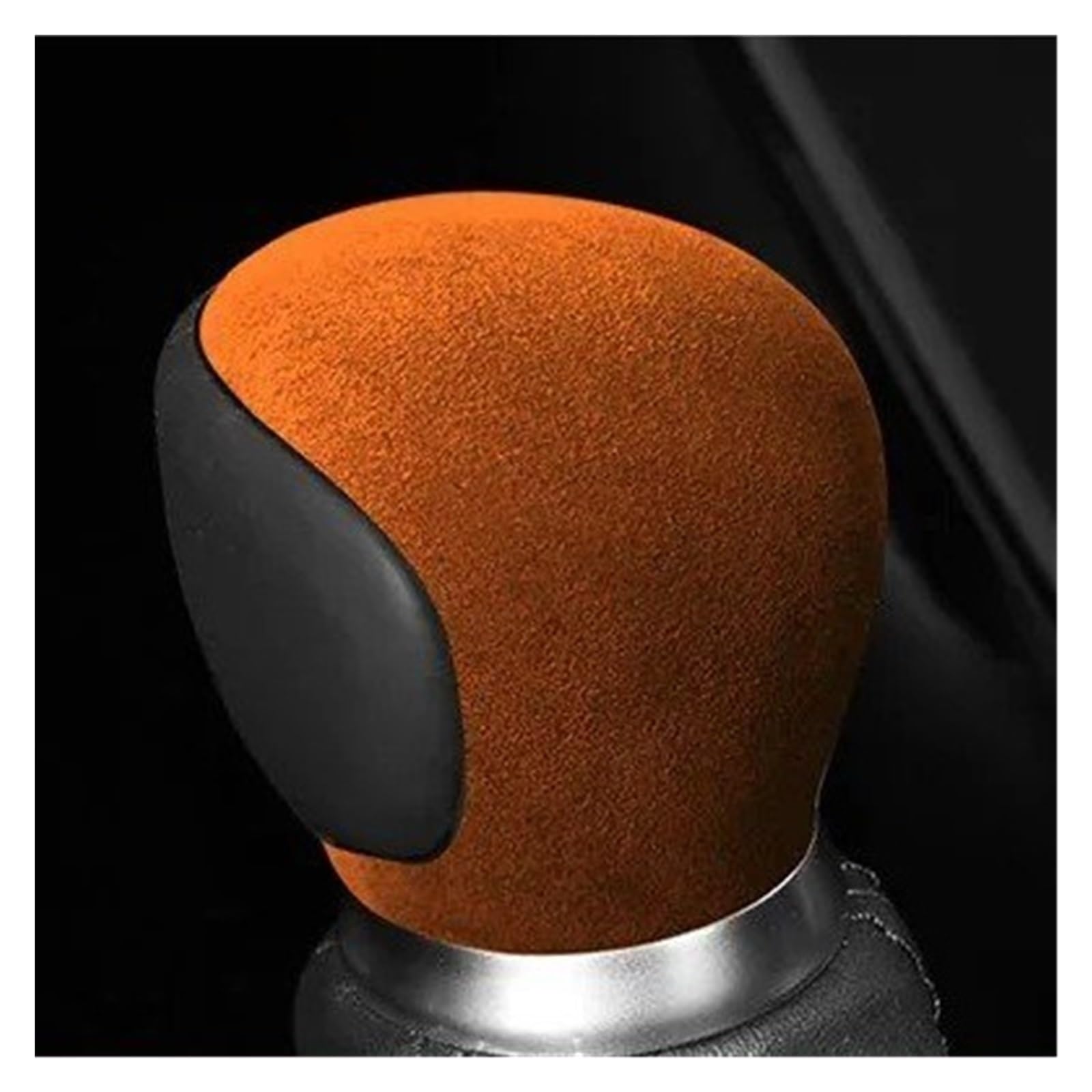 DWTNMEX Gear Shift Knob for Toyota for IZOA Suede Automatic Car Shifter Boot Gear Shift Knob Head Lever Cover Accessories(Orange)