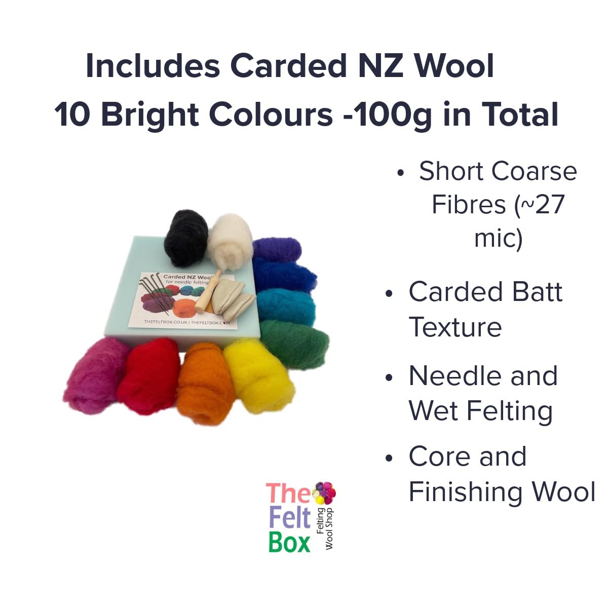 The Felt Box Nadelfilz Starter-Set - Mit Filznadeln, Matte Und Fingerschutz