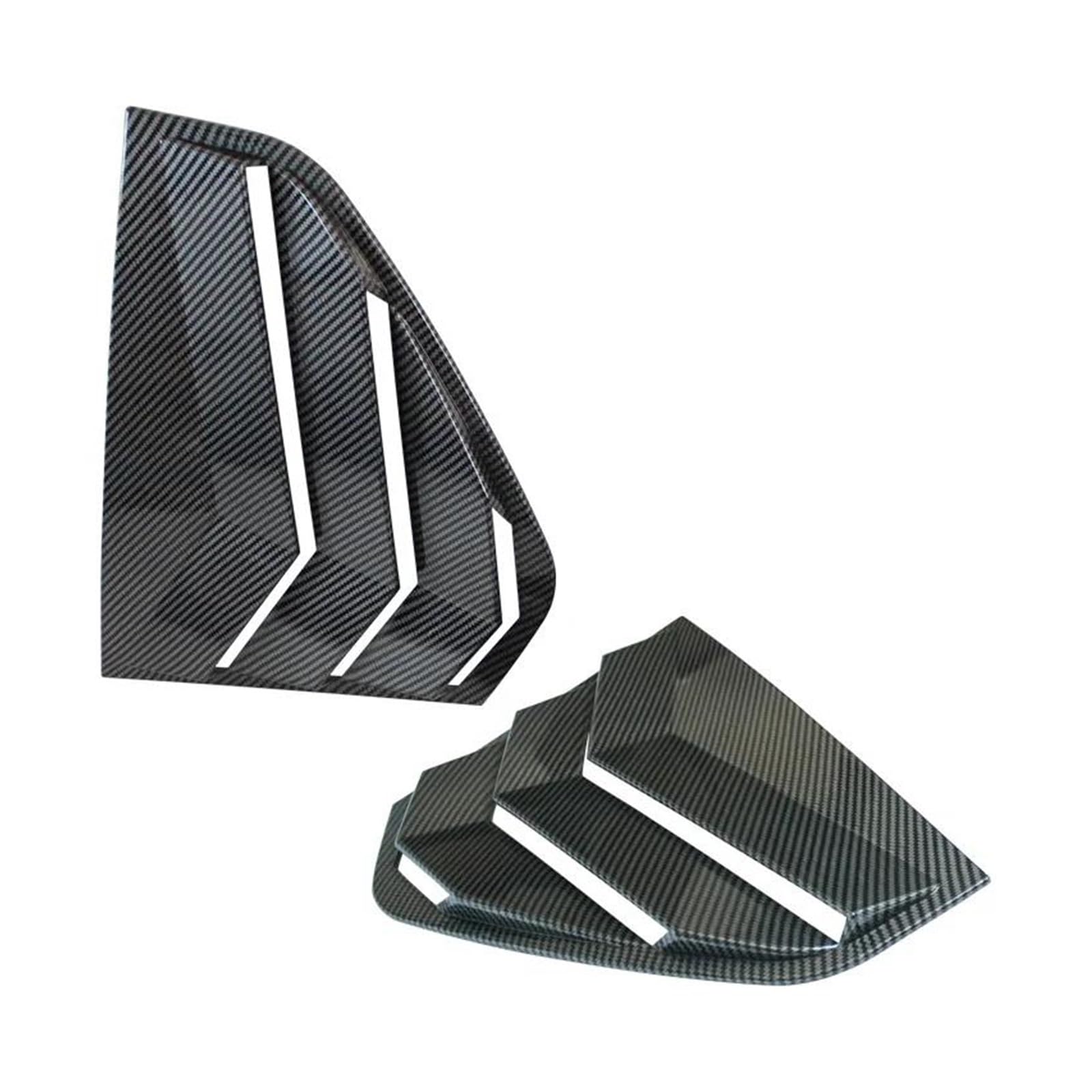 Alerón Lateral con Rejilla De Ventilación para VW para Golf 8 MK8 TSI TDI GTI GTE GTD R para R-Line 2020-2022. Parasol para Ventanilla.(Carbon Look)