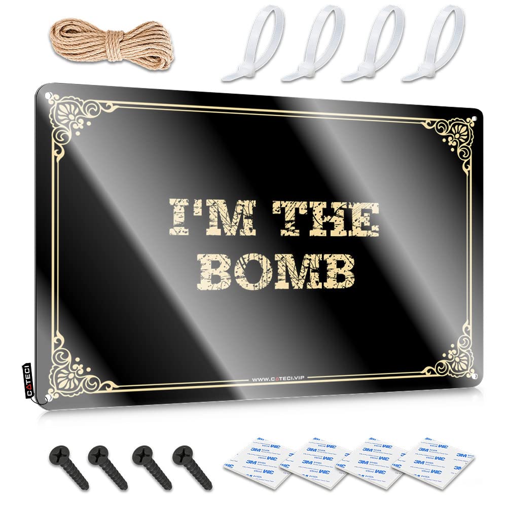 MWFKKADDB Beer Signs Metal Vintage I'M The Bomb Tin Sign Metal Bar Decor Funny Tin Metal Signs(30X40CM)