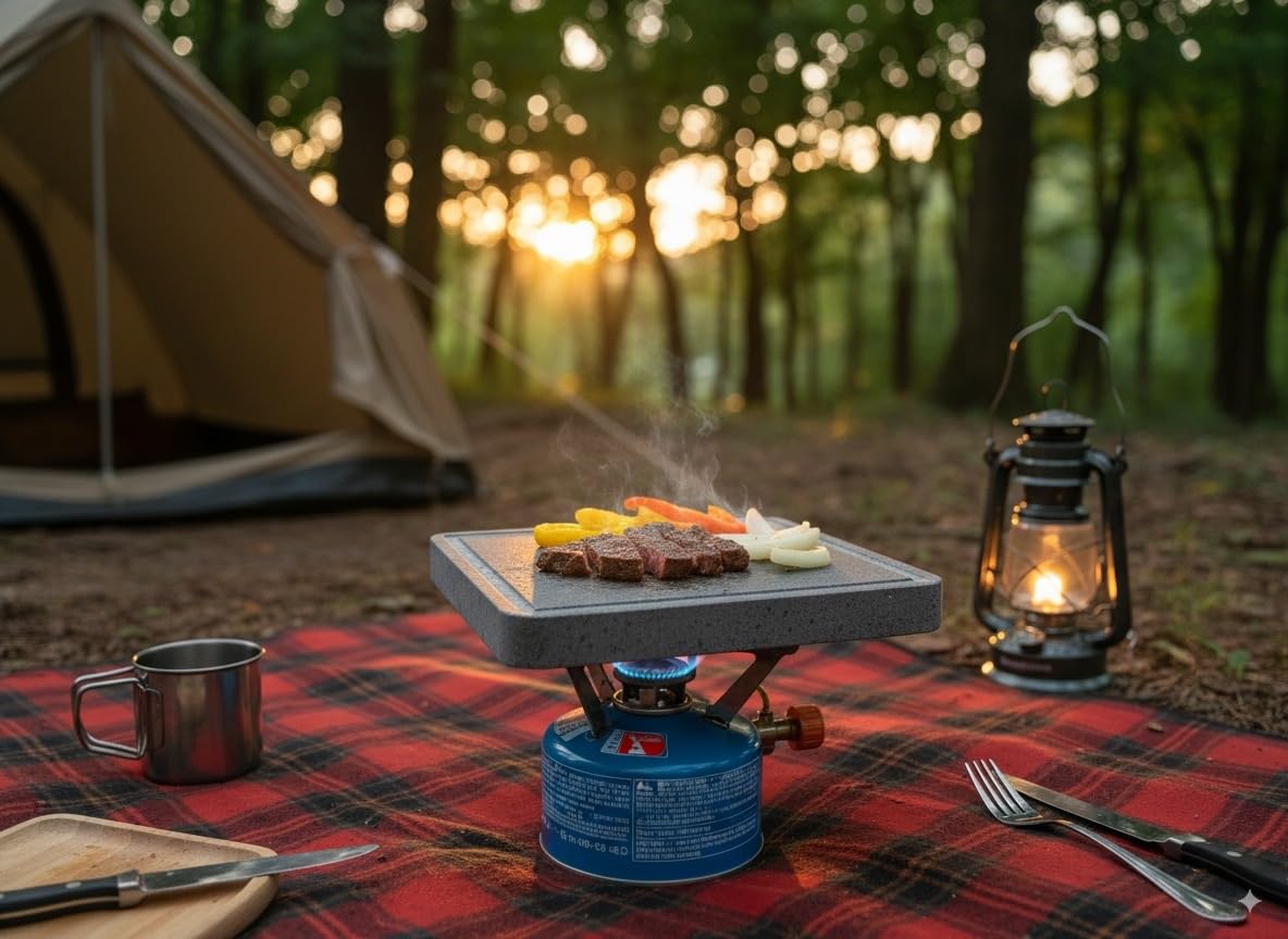 Piedra Volcánica PIEDRASAR para Asar Carne a la Piedra - Apta para barbacoa, fuego directo y horno- Con surco antigoteo y medida de 30x25x3