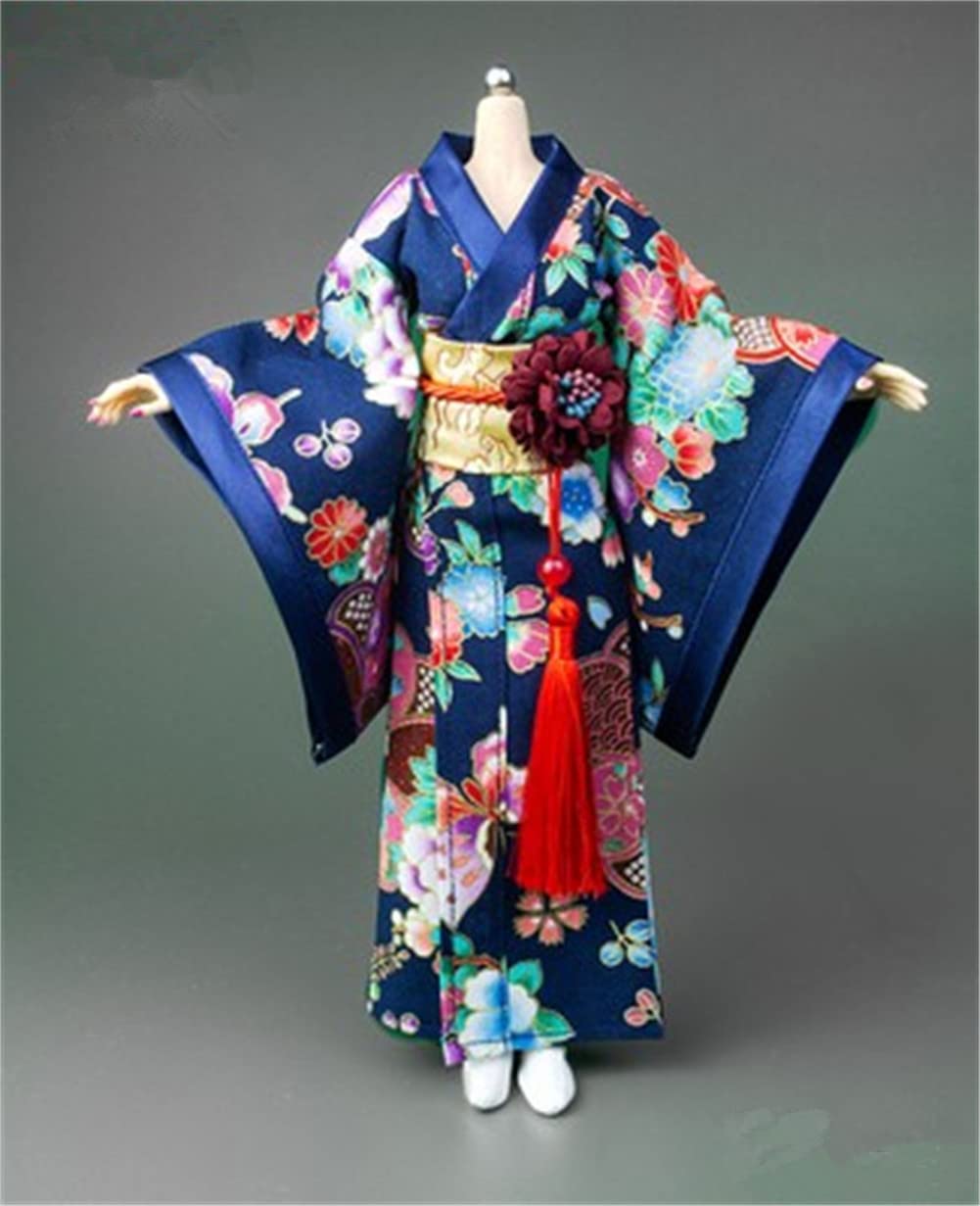 Amazon.com: 1/6 Scale Female Clothes, Japanese Kimono Bathrobe