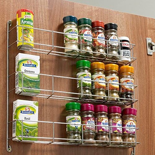 3 Tier Kitchen Spice Rack to Suit 300-500mm Wide Door (to Suit 400mm Door)