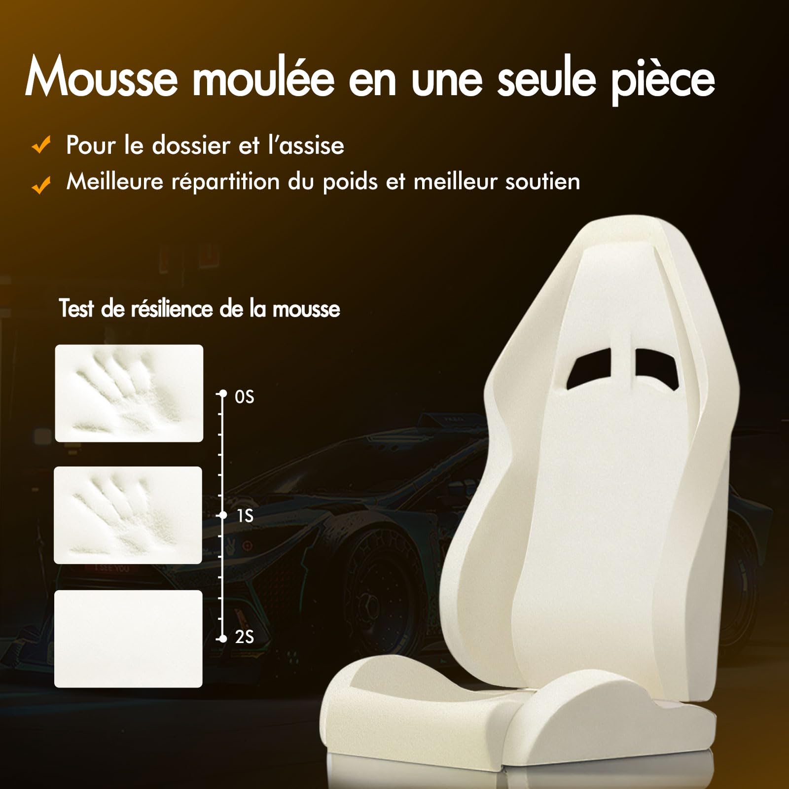 ALFORDSON Chaise de Bureau, Fauteuil de Jeu, massante, Ergonomique avec Repose-Pieds, Coussin Lombaire massant, rembourrée, pivotante en Tissu Lin,Gris Clair