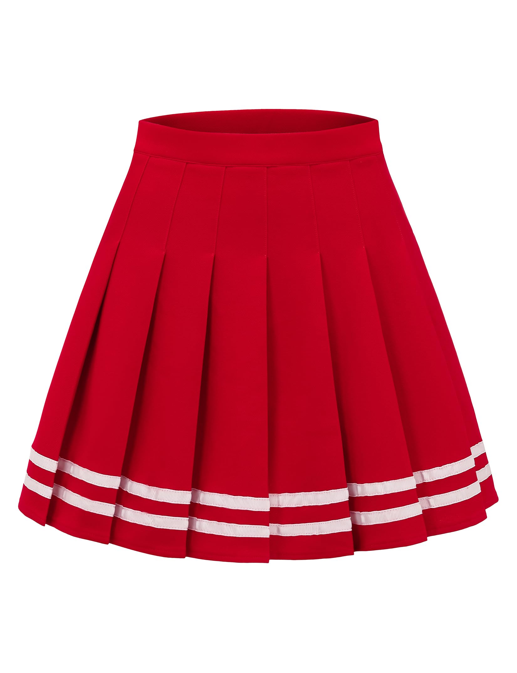 Shestellar Women's High-Waisted Pleated A-Line Mini Tennis Skater Skirt