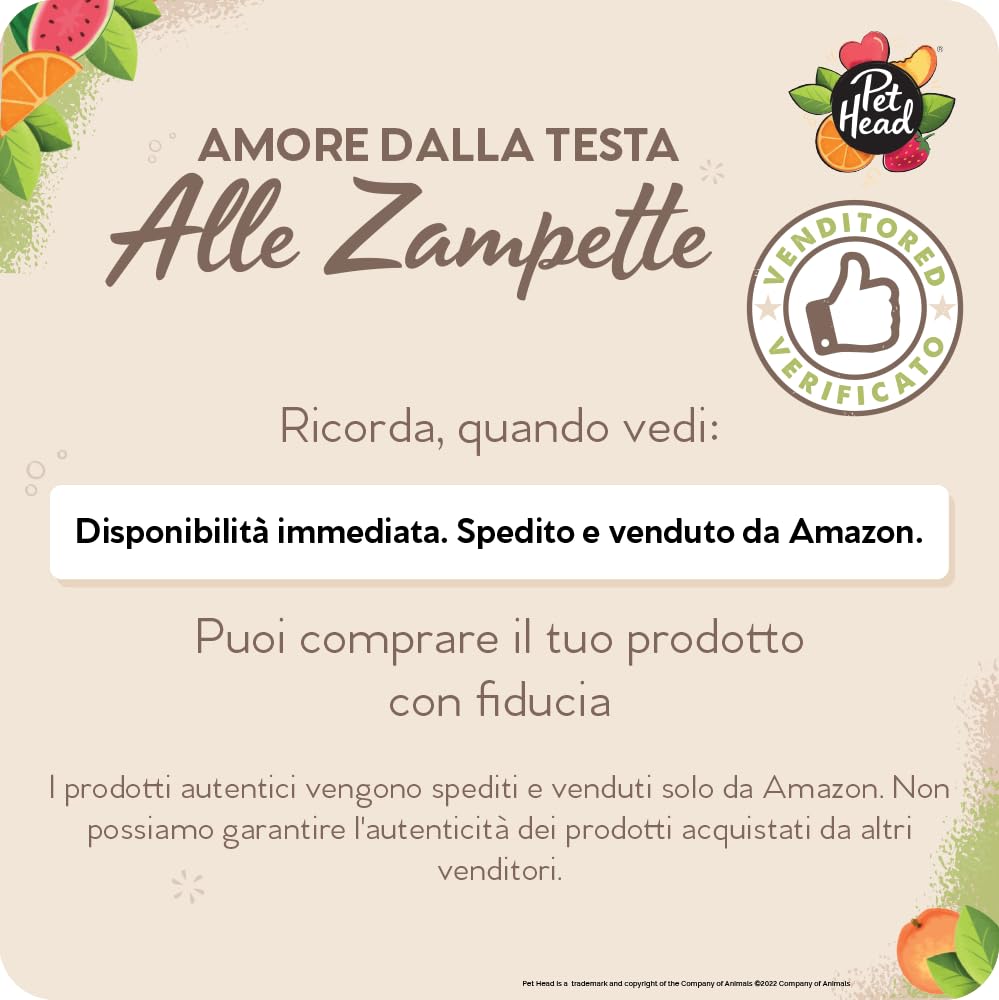 Pet Head Balsamo per Cani con Testa di Animale Domestico, per Cani puzzolenti, elimina Gli odori Arancioni