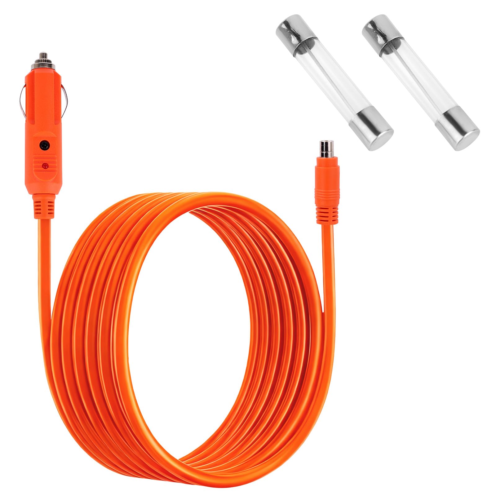 Kabel do Ładowania Samochodu 14AWG do Jackery Przenośnej Stacji Zasilania Explorer 3000 Pro 2000 Plus 2000 v2 1500 Pro 1500 1000 v2, kabel ładujący DC8020 2m (Pomarańczowy)