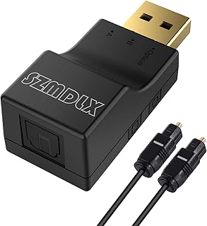 Bluetooth Adapter, Bluetooth 5.0 Audio Transmitter, Wireless Audio Adapter with USB and Optical for Switch Base, PS4, Xbo...