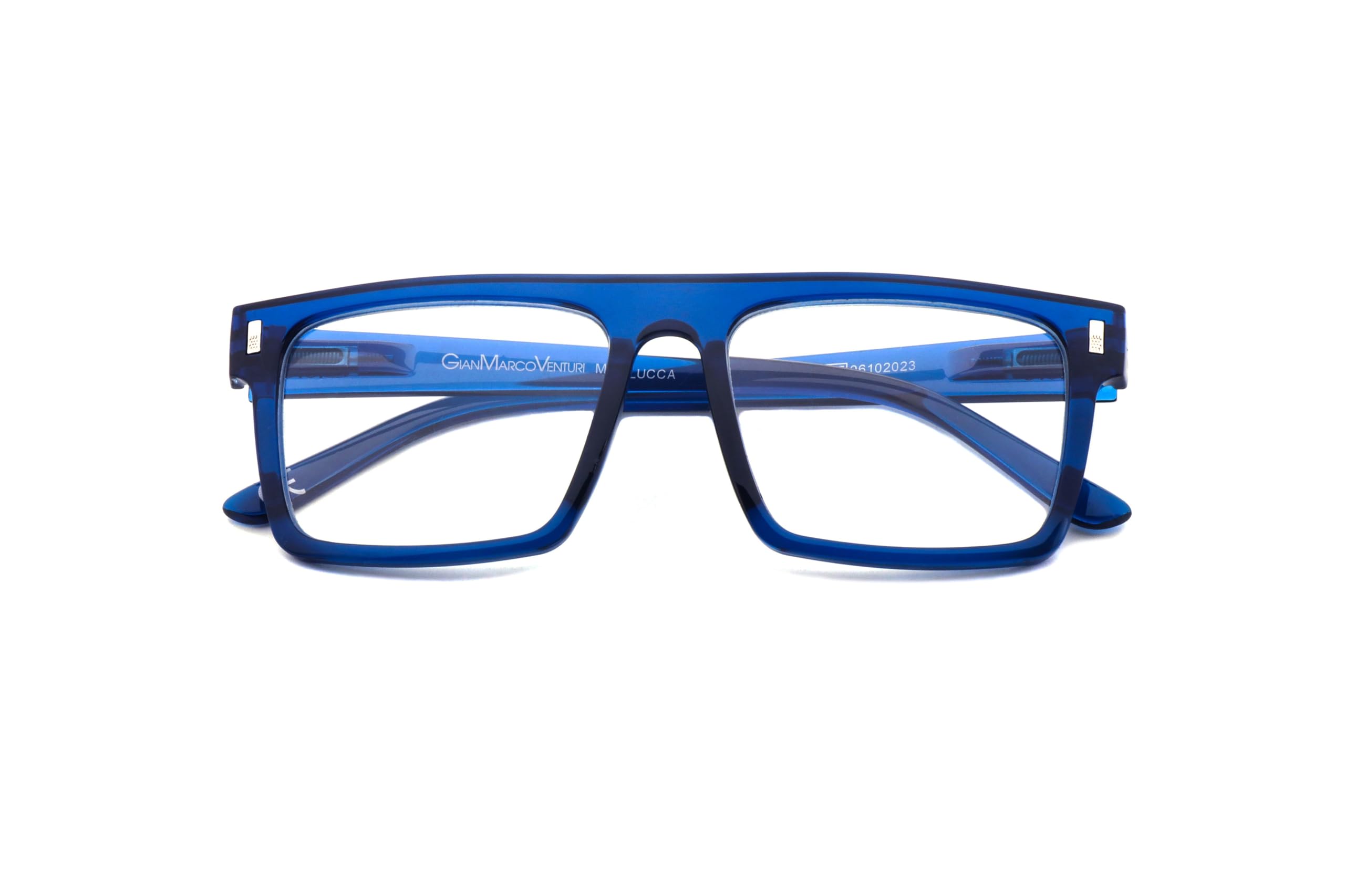 Gian Marco Venturi Unisex Reading Glasses, Blue, 53 mm