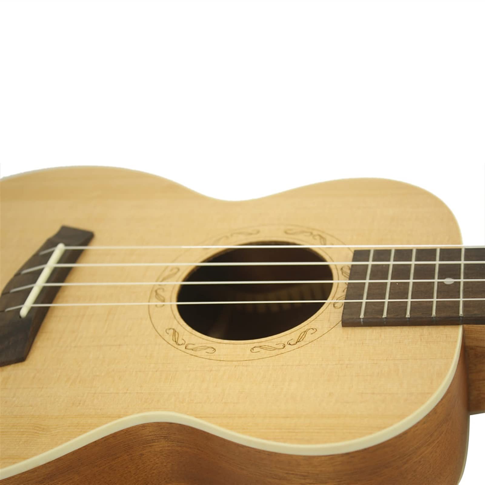 Ukulele koncertowe Początkujący Ukulele 26- calowy TENOR UKELELE Rosewood Fingerboard Świerkowy Panel Sapele Backplate 4 Strings Hawaii Mini Guitar Ukulele (Color : Only Uke)