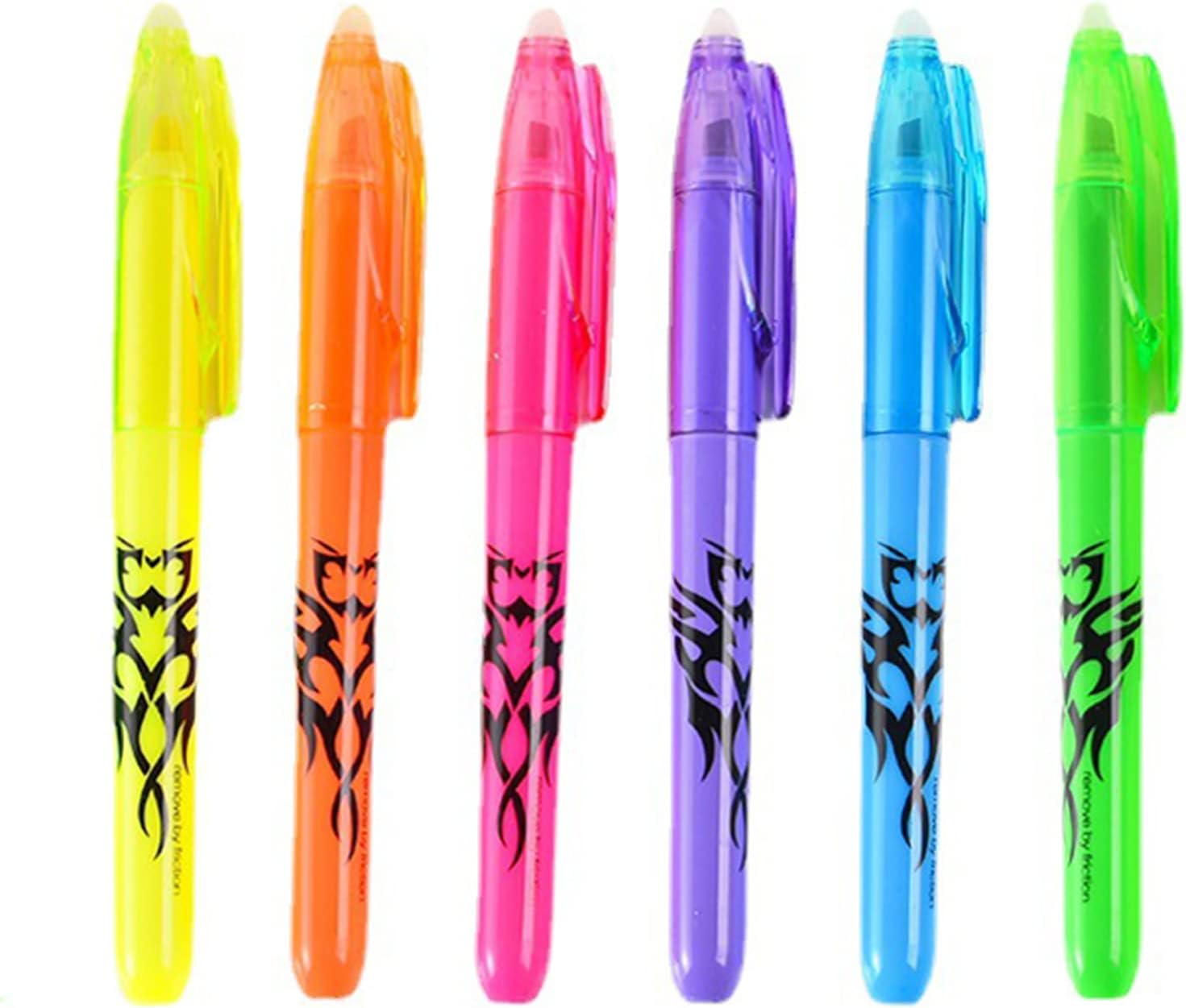 iJiGui Set of 6 Erasable Highlighters, Double Headed Highlighters for