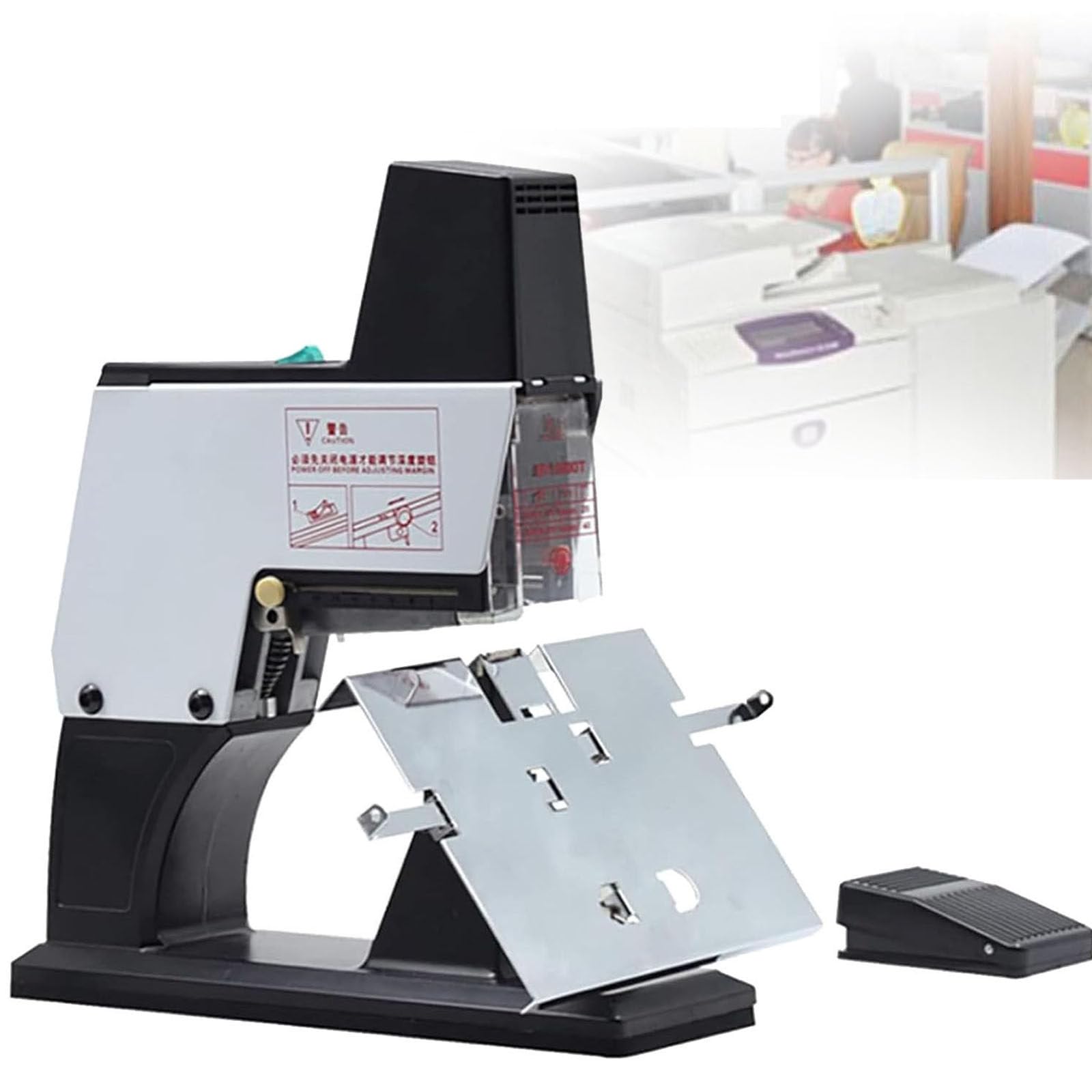 Cucitrice Elettrica per Cavalli,Rilegatrice a Sella Automatica,Spessore Regolabile 100 Mm,1-9 velocità Regolabili,Rilegatura Piana E per Carichi Pesanti,per Ufficio