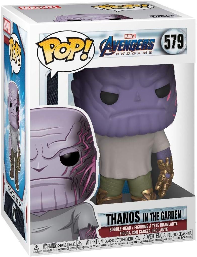 Funko Pop! Marvel: Avengers Endgame - Casual Thanos in The Garden Vinyl Figure (Bundled with Compatible Pop Box Protector Case), Multicolor, 3.75 inches