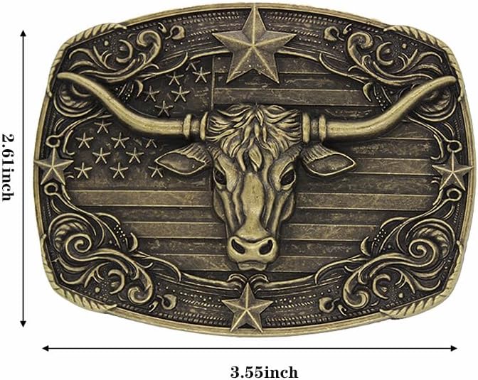 Belt Buckle for Men Simple Western Cowboy Belt Buckle for Women (Color 27) - Image 4