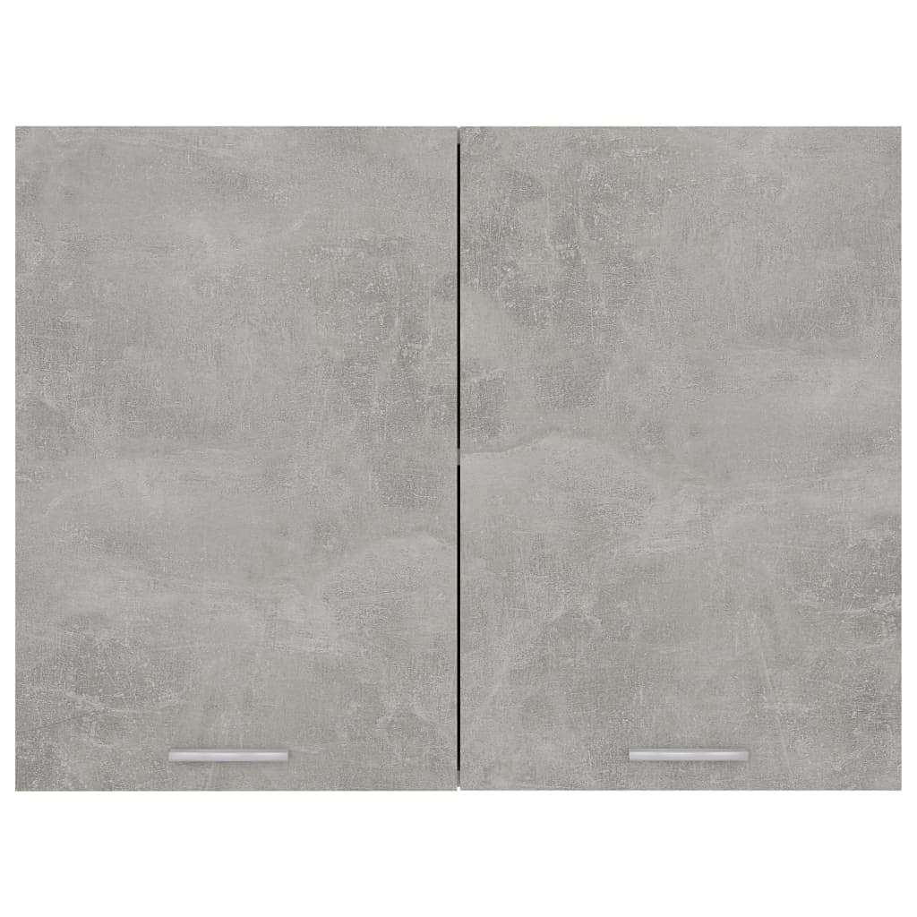 vidaXL Armoire Murale 2 étagères de Cuisine encastrable Gris béton 80 x 31 x 60 cm
