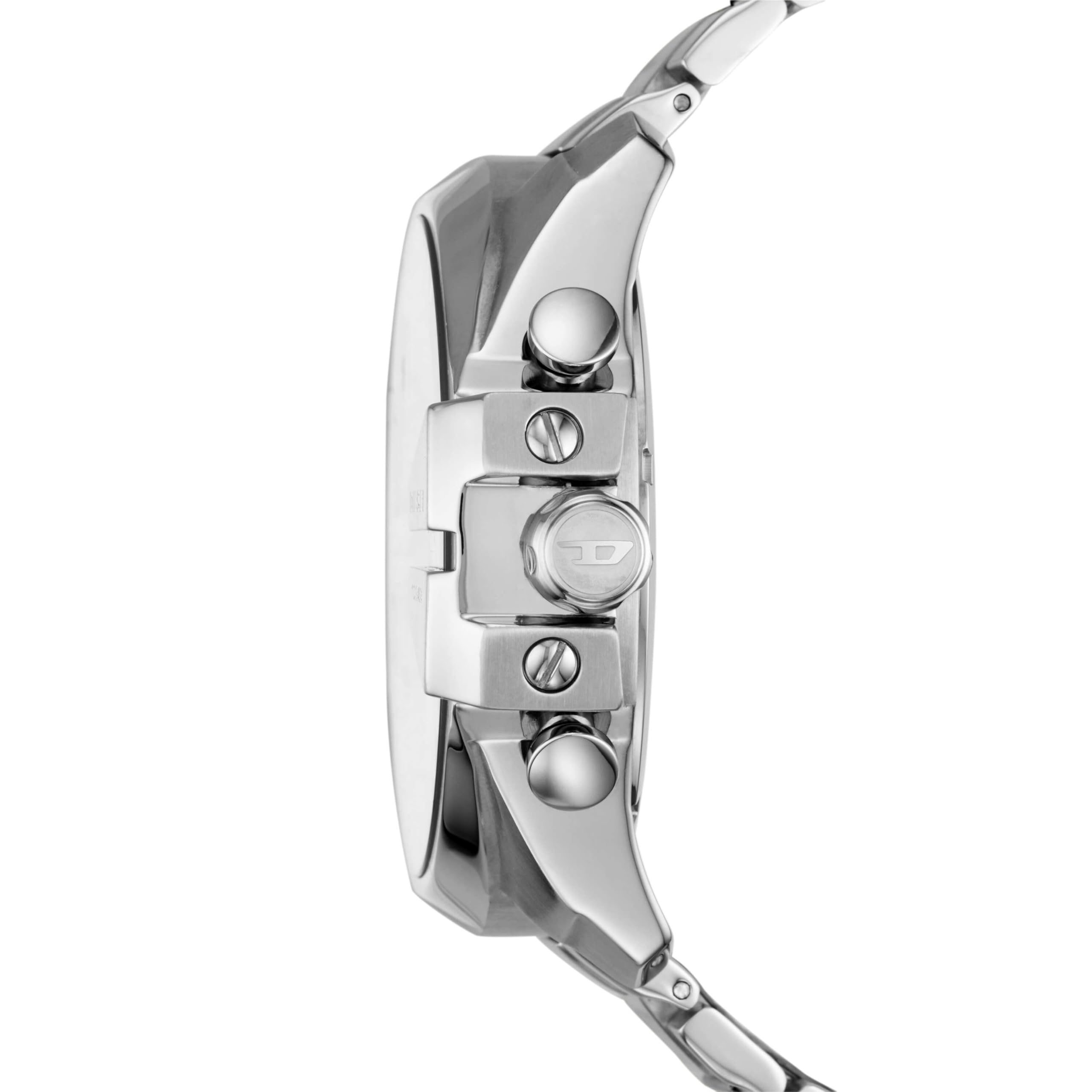 Diesel Mega Chief Uhr für Herren, Chronographenwerk mit Edelstahlarmband